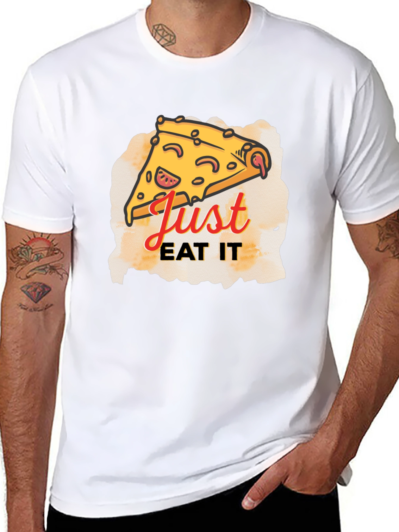 Just Eat It Pizza Graphic T-Shirt