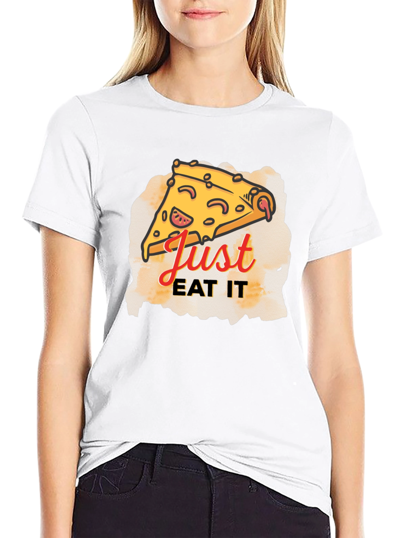 Just Eat It Pizza Graphic T-Shirt