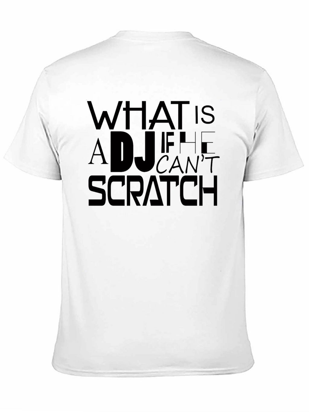 DJ Scratch Graphic Tee - Black Crew Neck T-Shirt