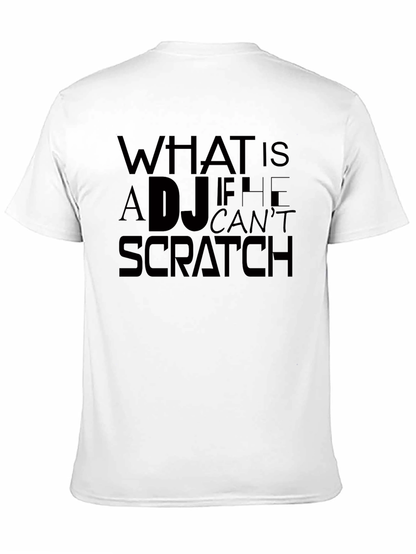 DJ Scratch Graphic Tee - Black Crew Neck T-Shirt
