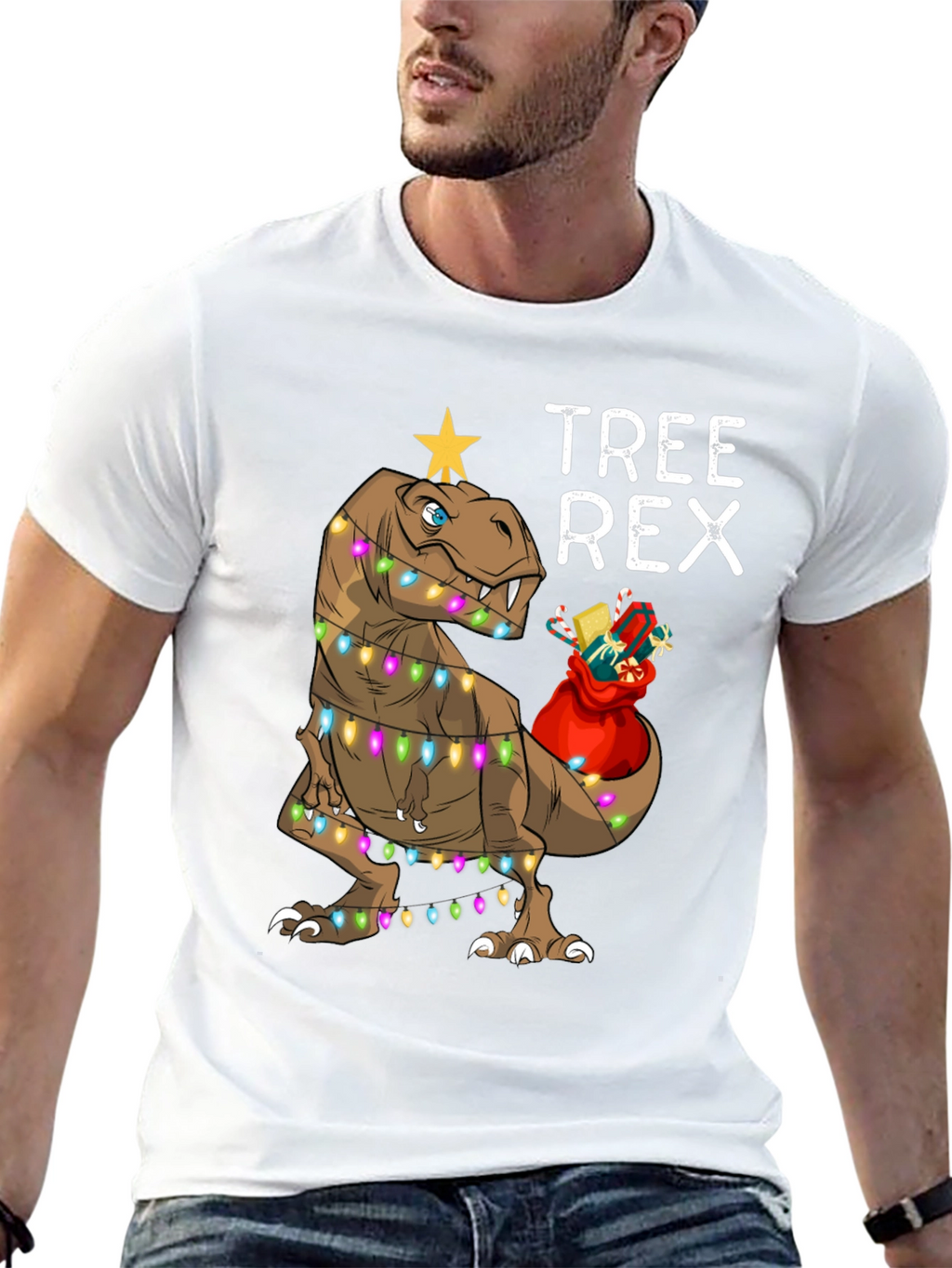 Funny Tree Rex T-Shirt - Dinosaur Christmas Tee