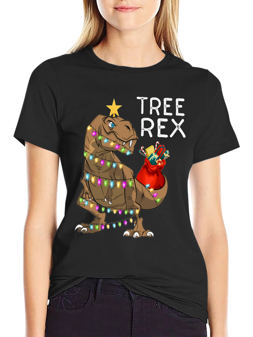 Funny Tree Rex T-Shirt - Dinosaur Christmas Tee