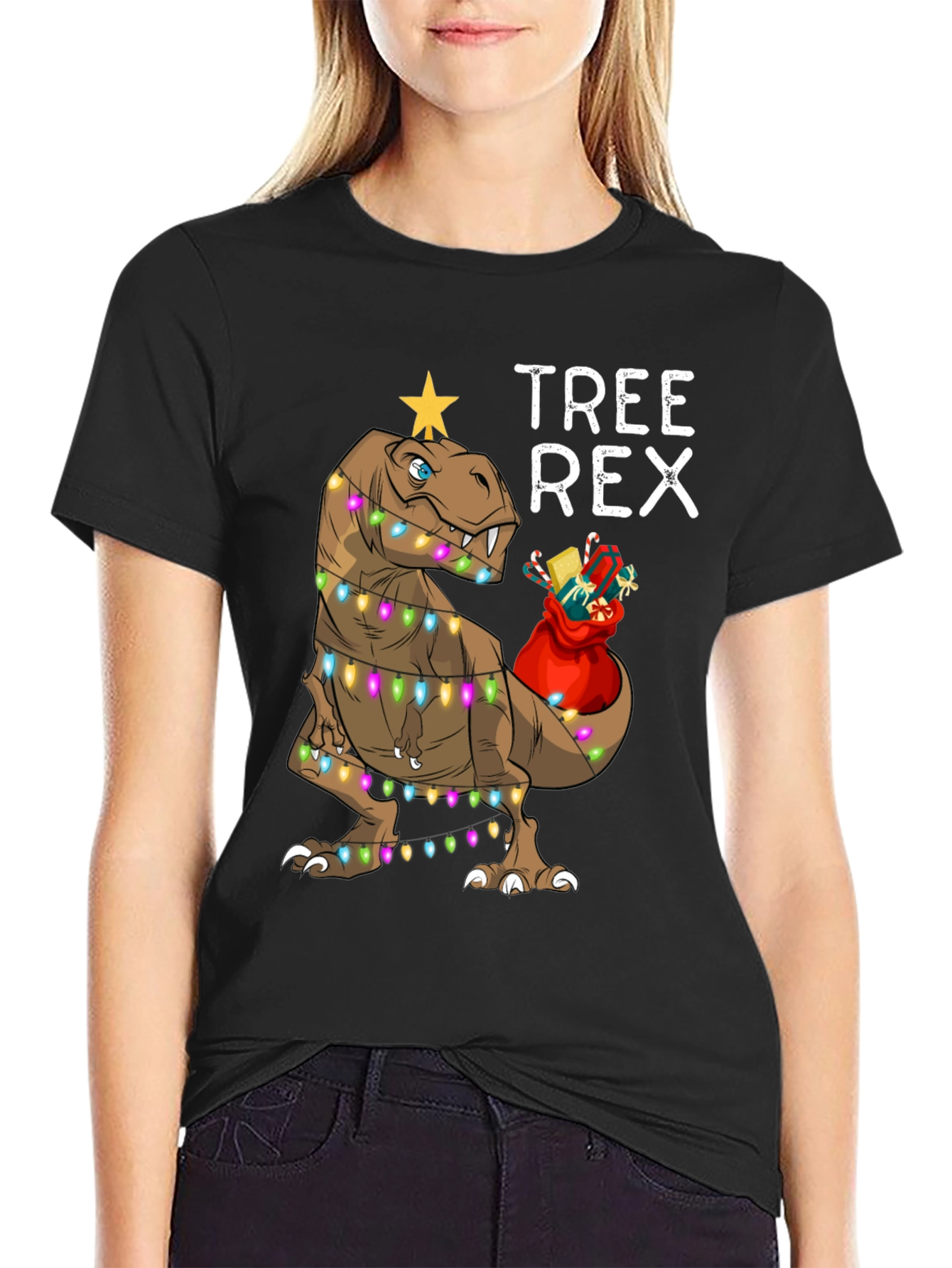 Funny Tree Rex T-Shirt - Dinosaur Christmas Tee