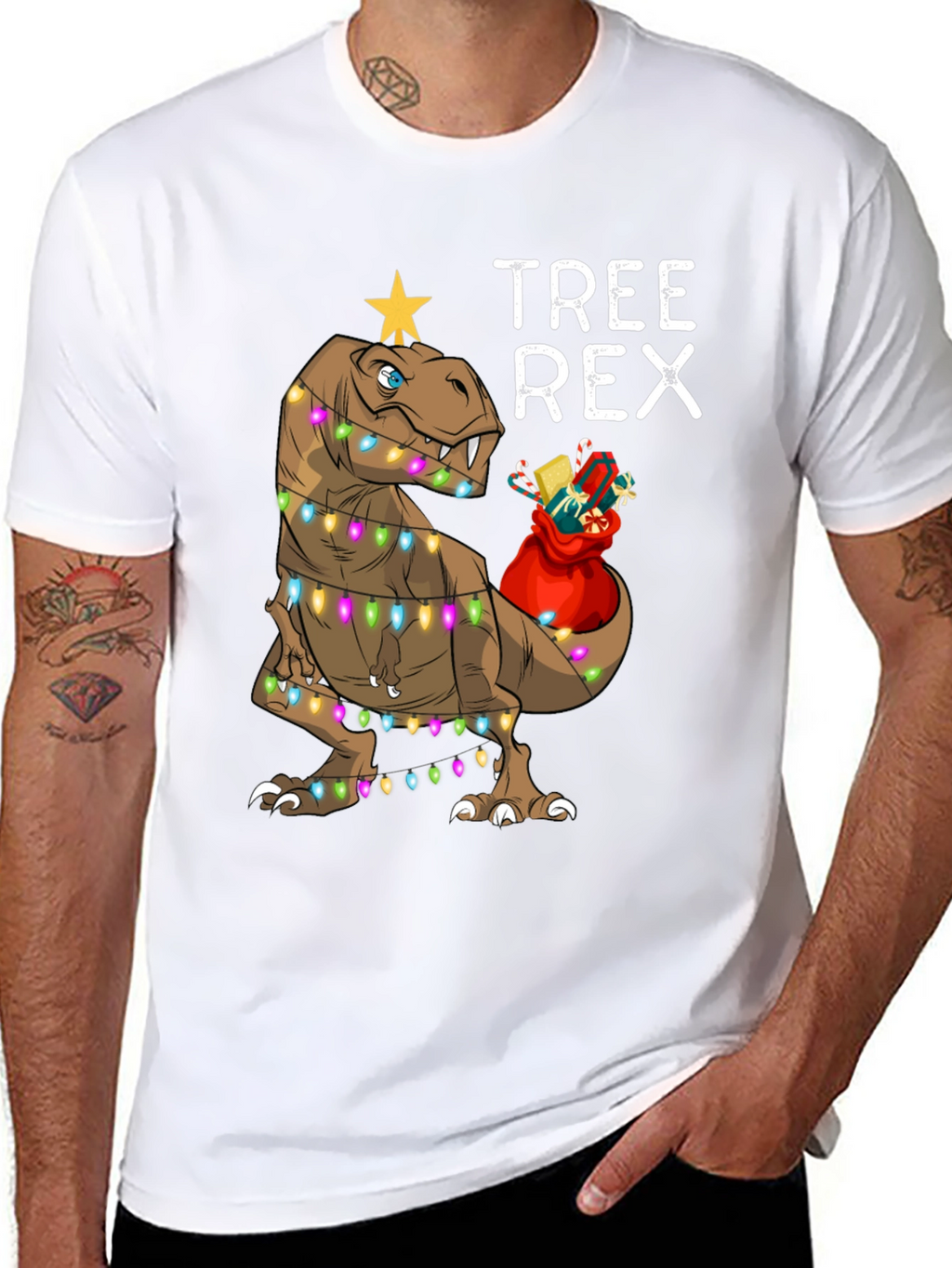 Funny Tree Rex T-Shirt - Dinosaur Christmas Tee