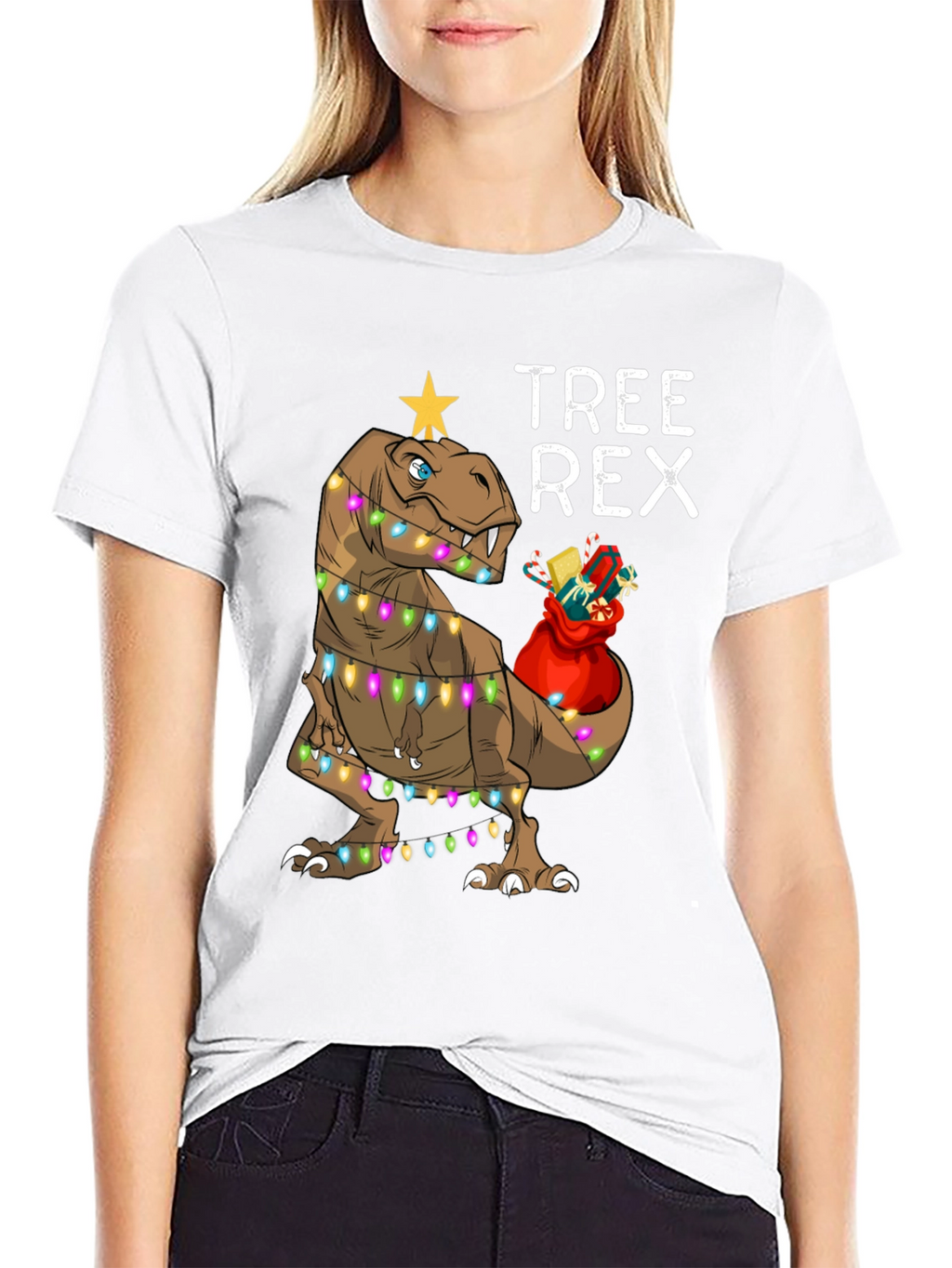 Funny Tree Rex T-Shirt - Dinosaur Christmas Tee