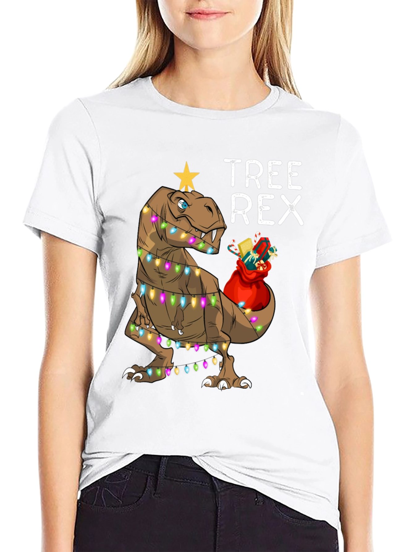 Funny Tree Rex T-Shirt - Dinosaur Christmas Tee