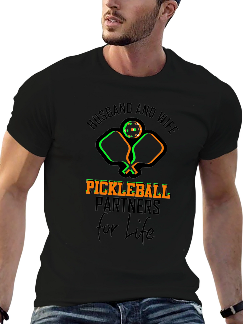 Husband & Wife Pickleball Partners for Life T-Shirt