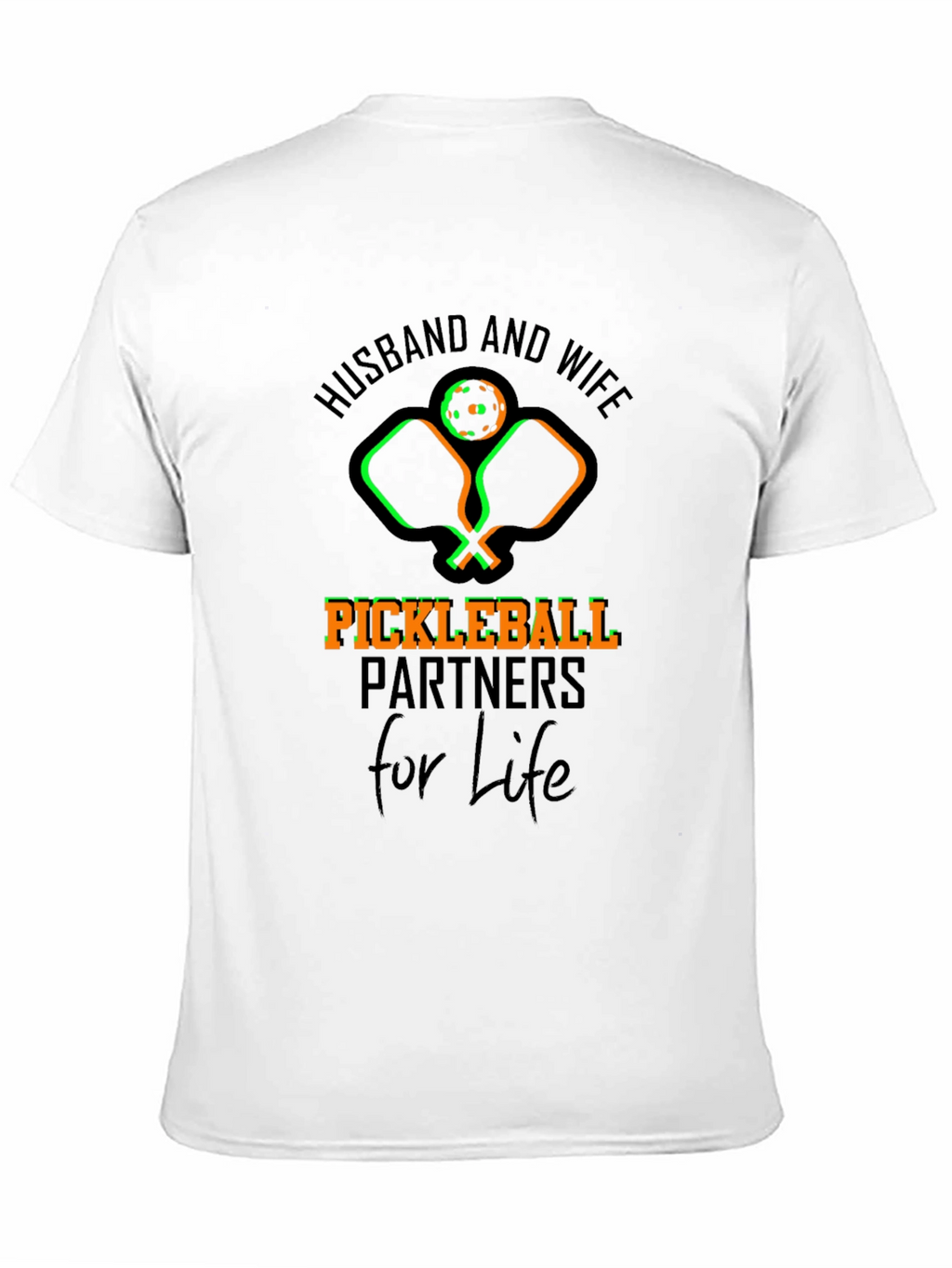 Husband & Wife Pickleball Partners for Life T-Shirt