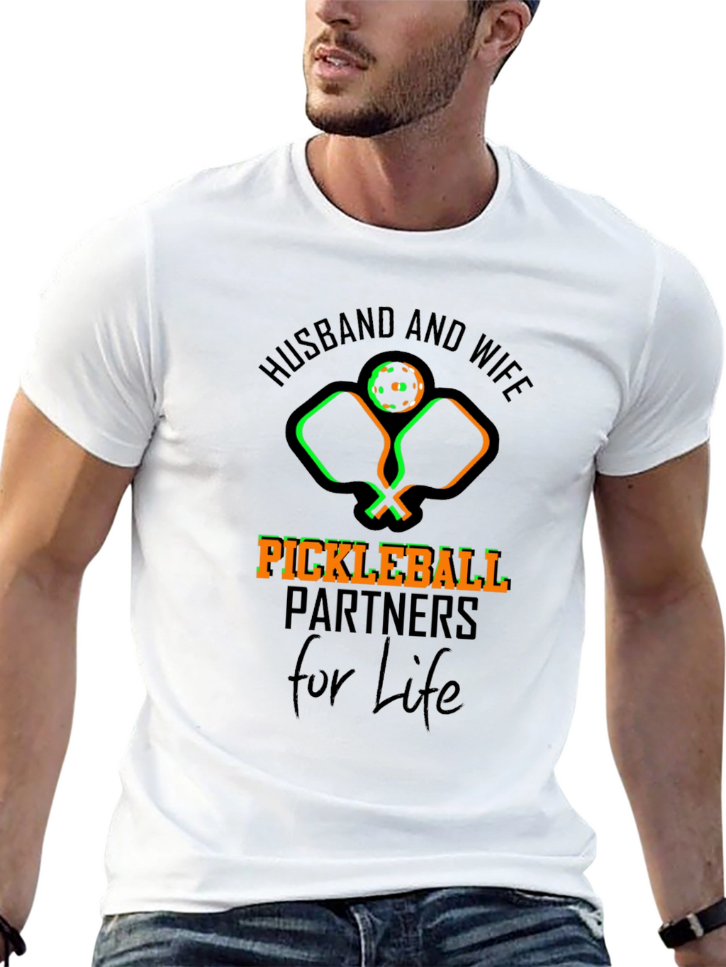 Husband & Wife Pickleball Partners for Life T-Shirt