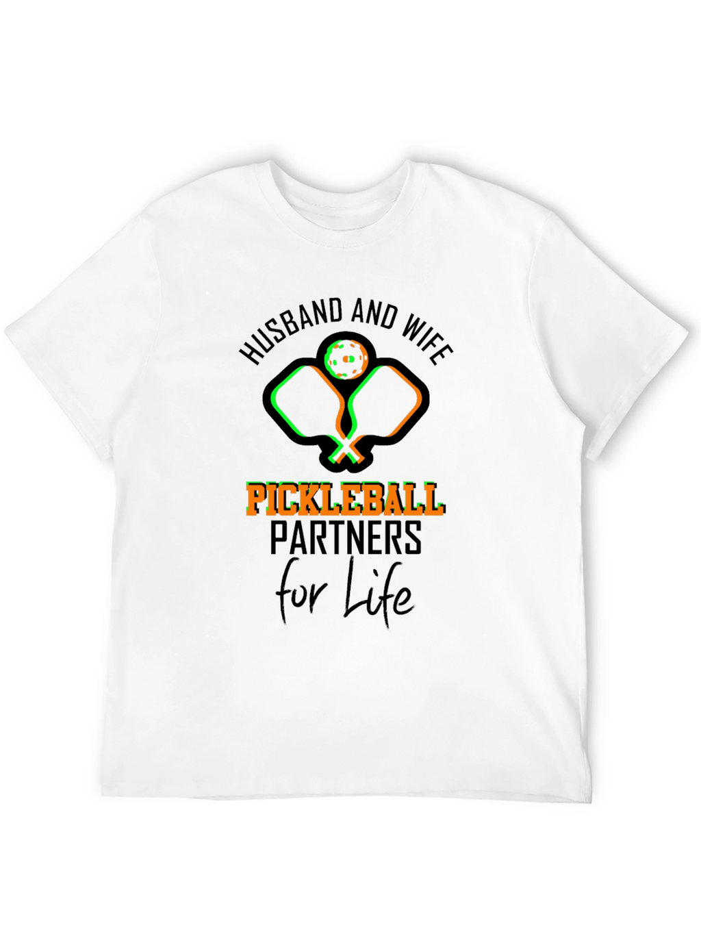 Husband & Wife Pickleball Partners for Life T-Shirt