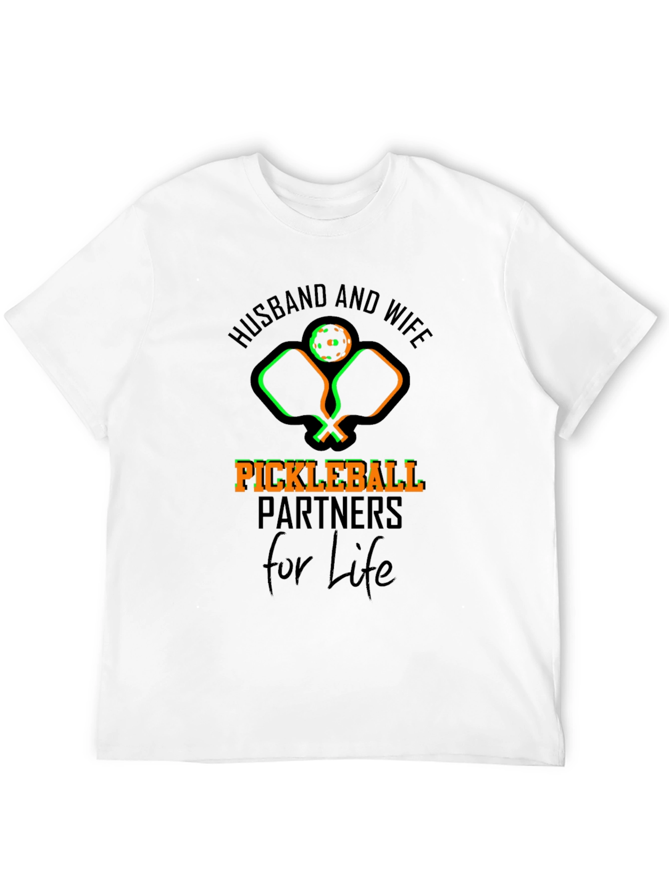 Husband & Wife Pickleball Partners for Life T-Shirt