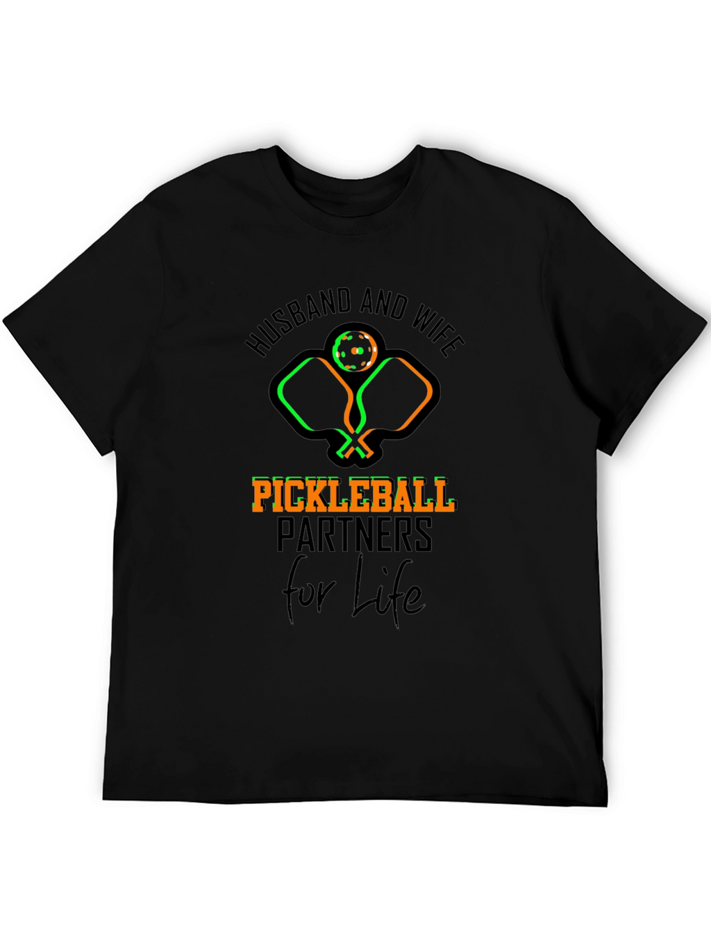 Husband & Wife Pickleball Partners for Life T-Shirt