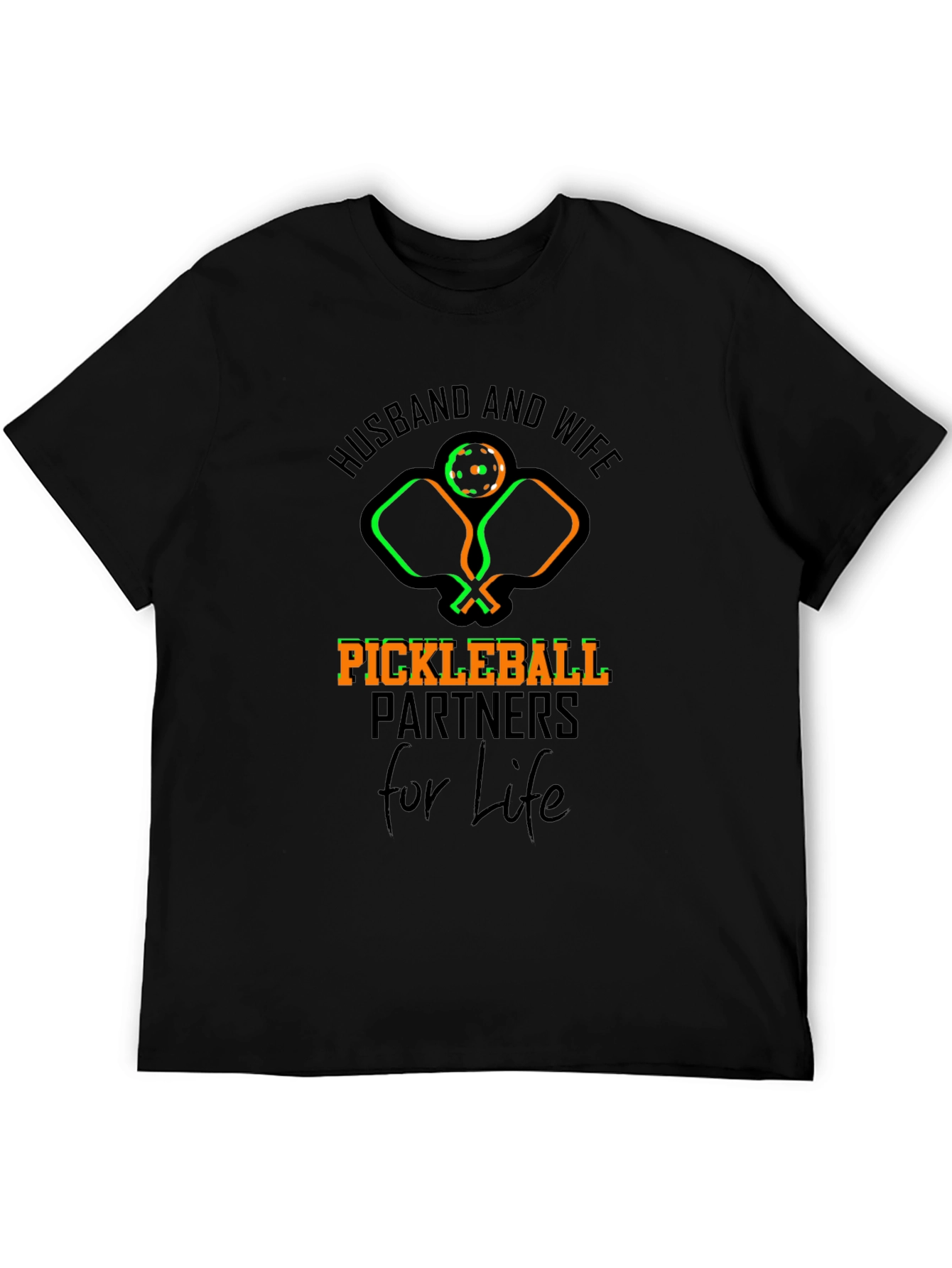 Husband & Wife Pickleball Partners for Life T-Shirt