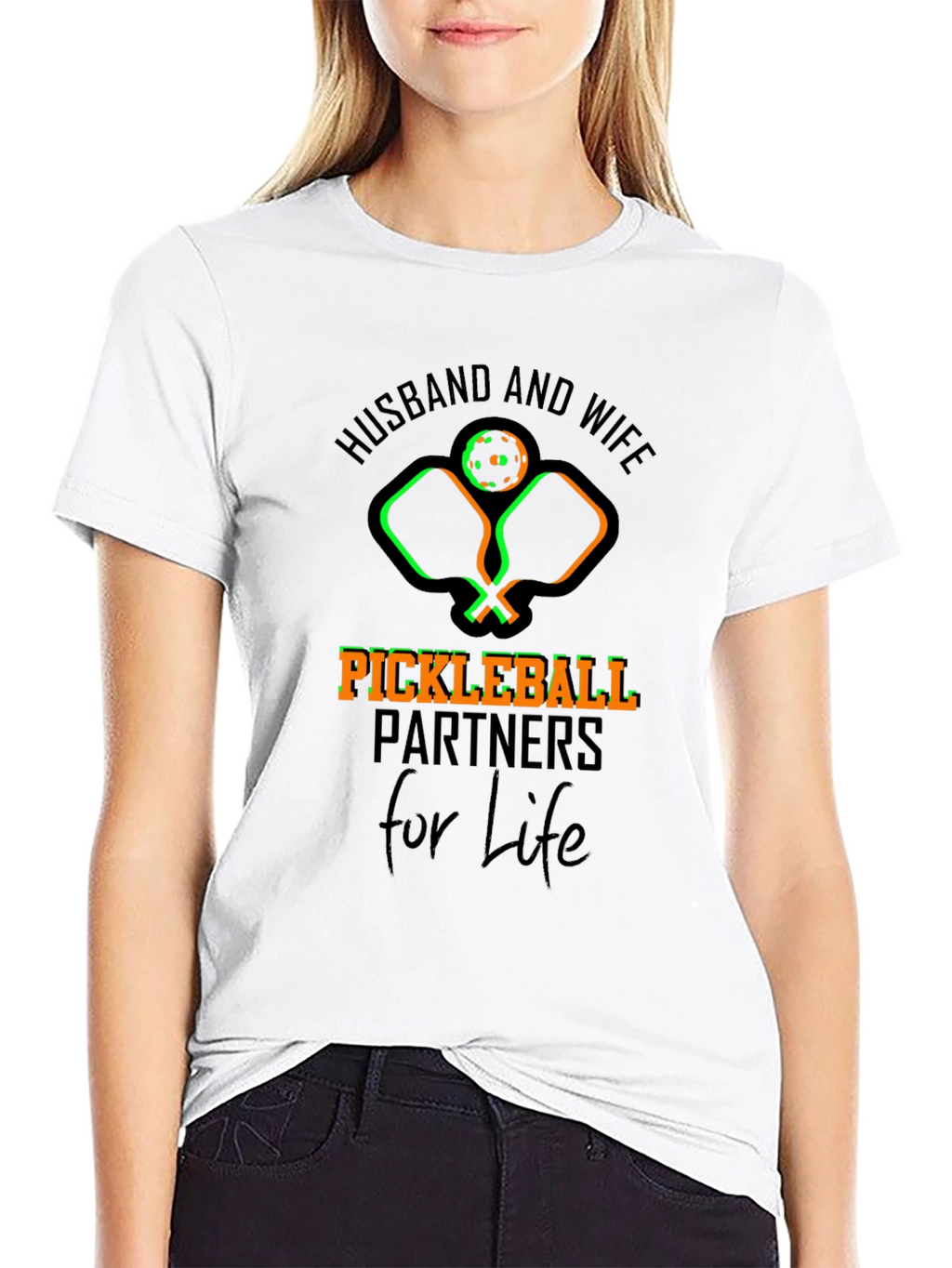 Husband & Wife Pickleball Partners for Life T-Shirt