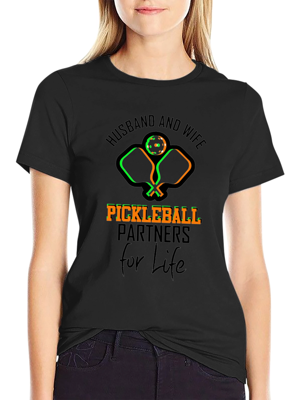 Husband & Wife Pickleball Partners for Life T-Shirt