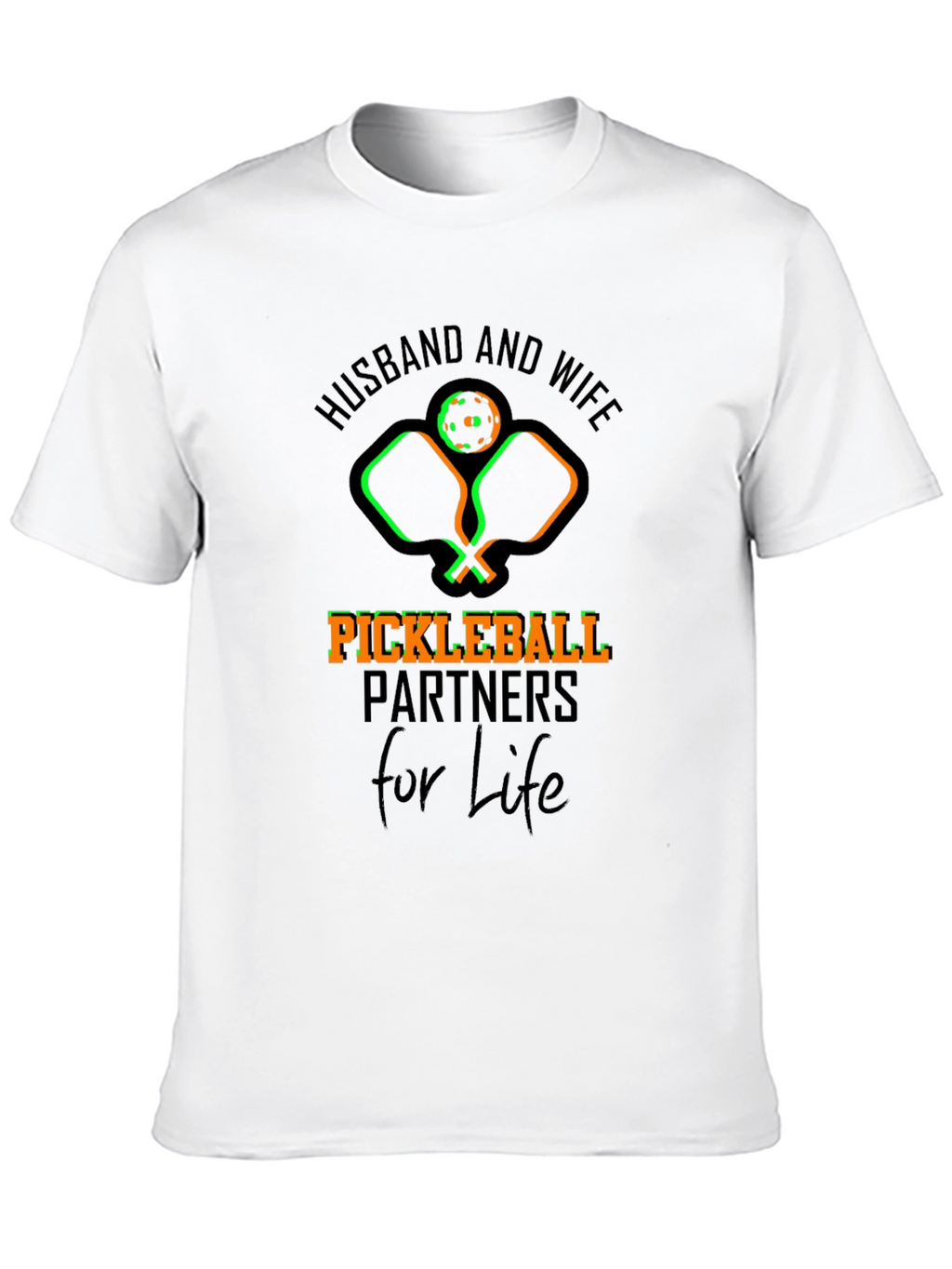 Husband & Wife Pickleball Partners for Life T-Shirt