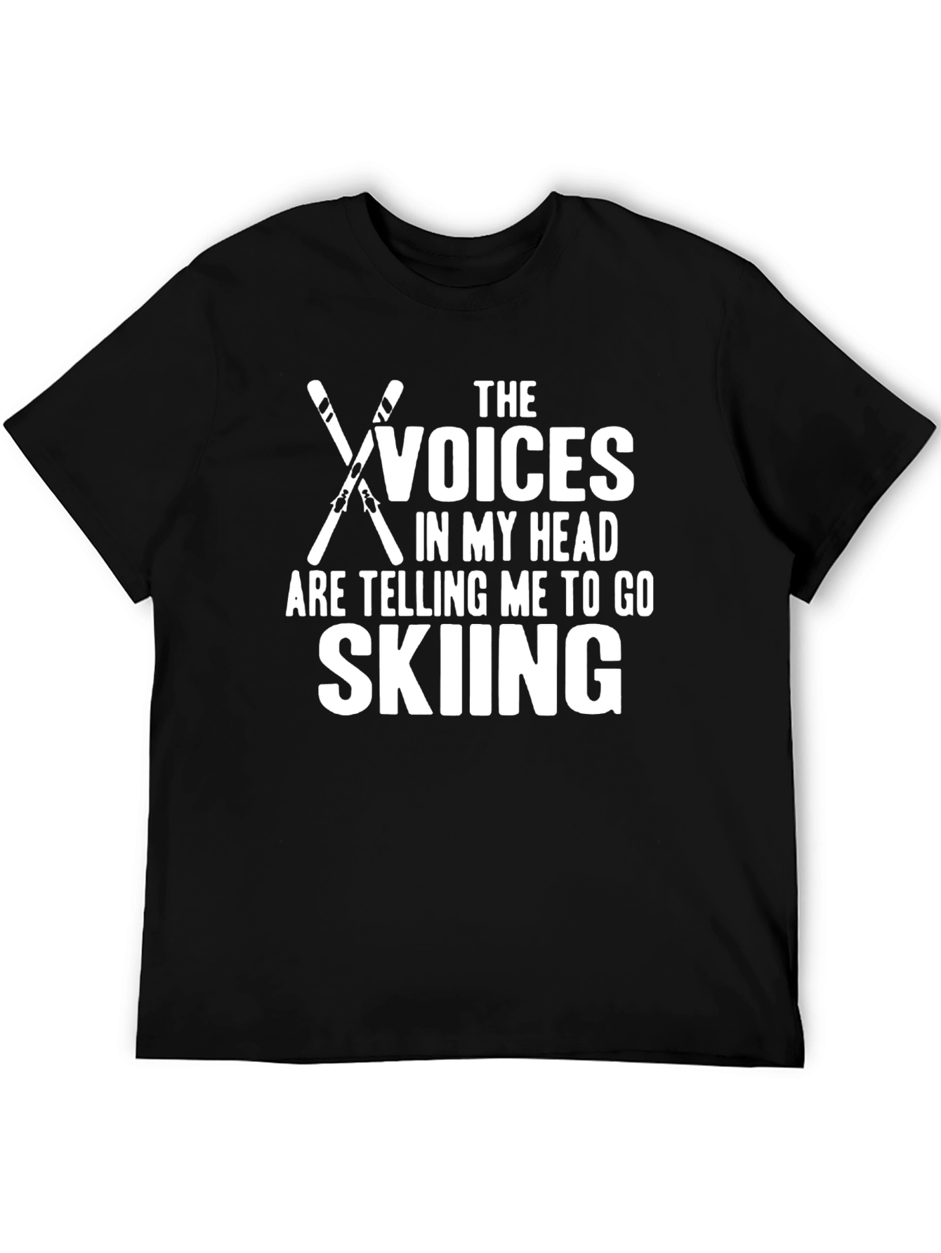 Voices Skiing Graphic T-Shirt - Black