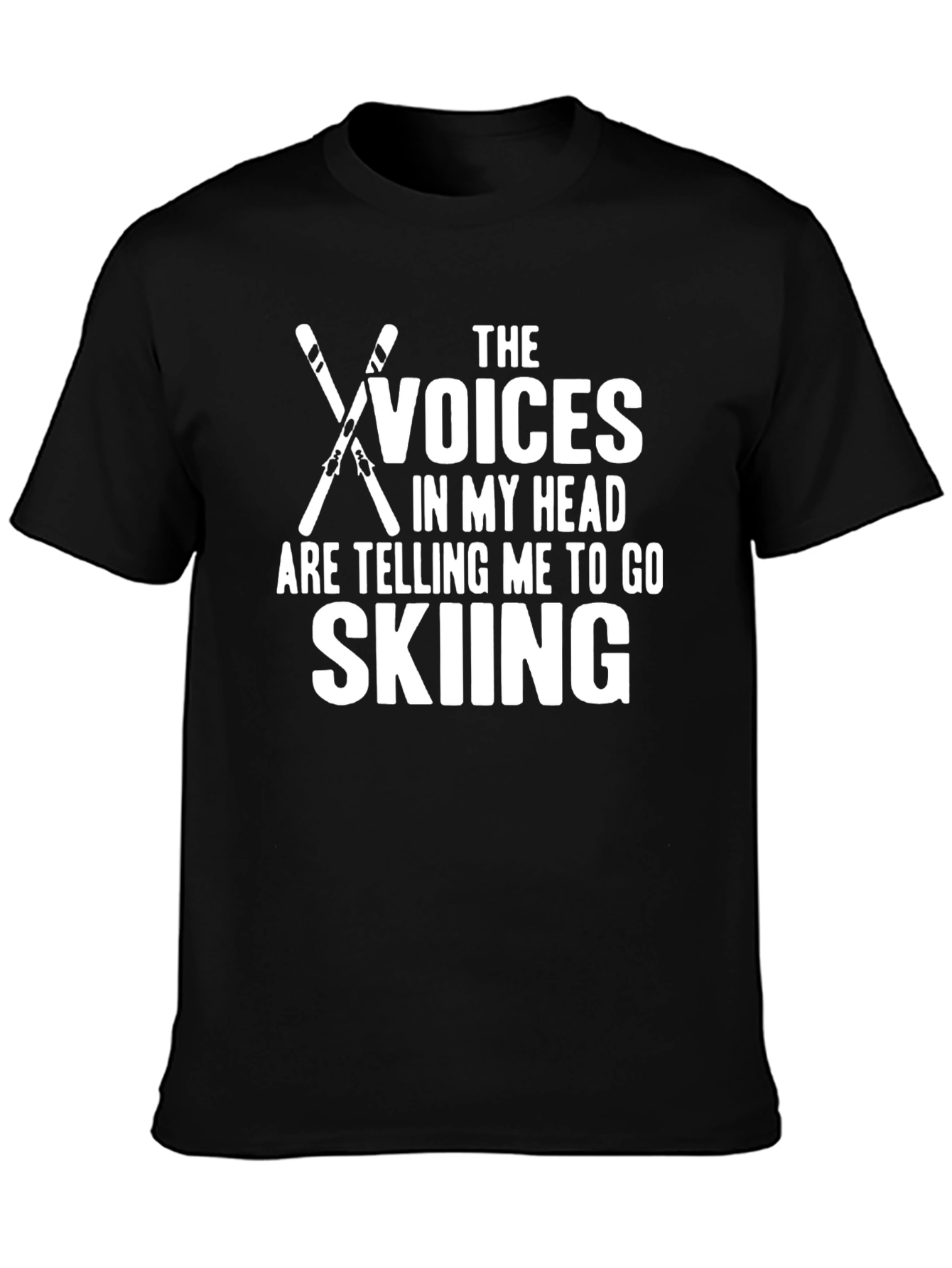 Voices Skiing Graphic T-Shirt - Black