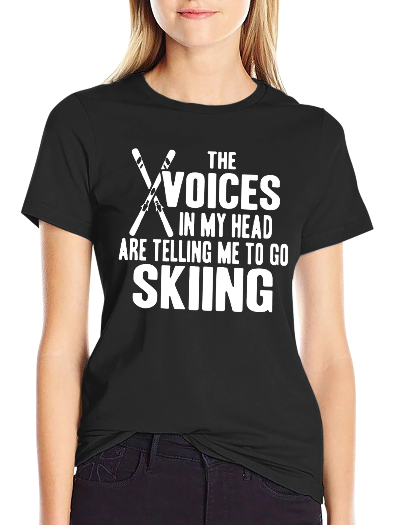 Voices Skiing Graphic T-Shirt - Black