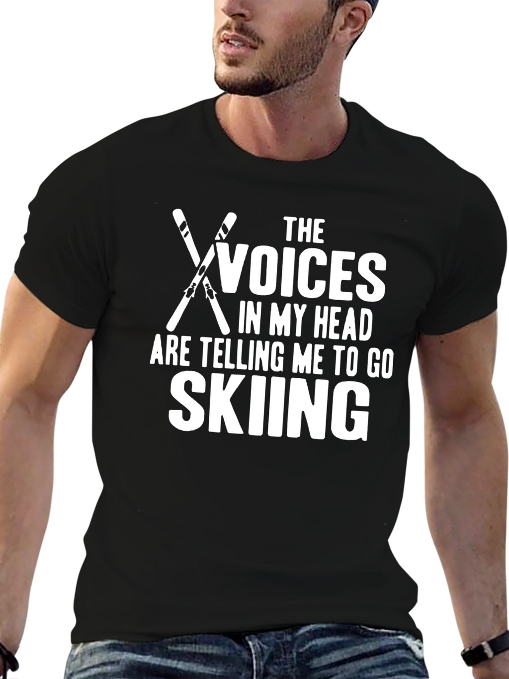 Voices Skiing Graphic T-Shirt - Black