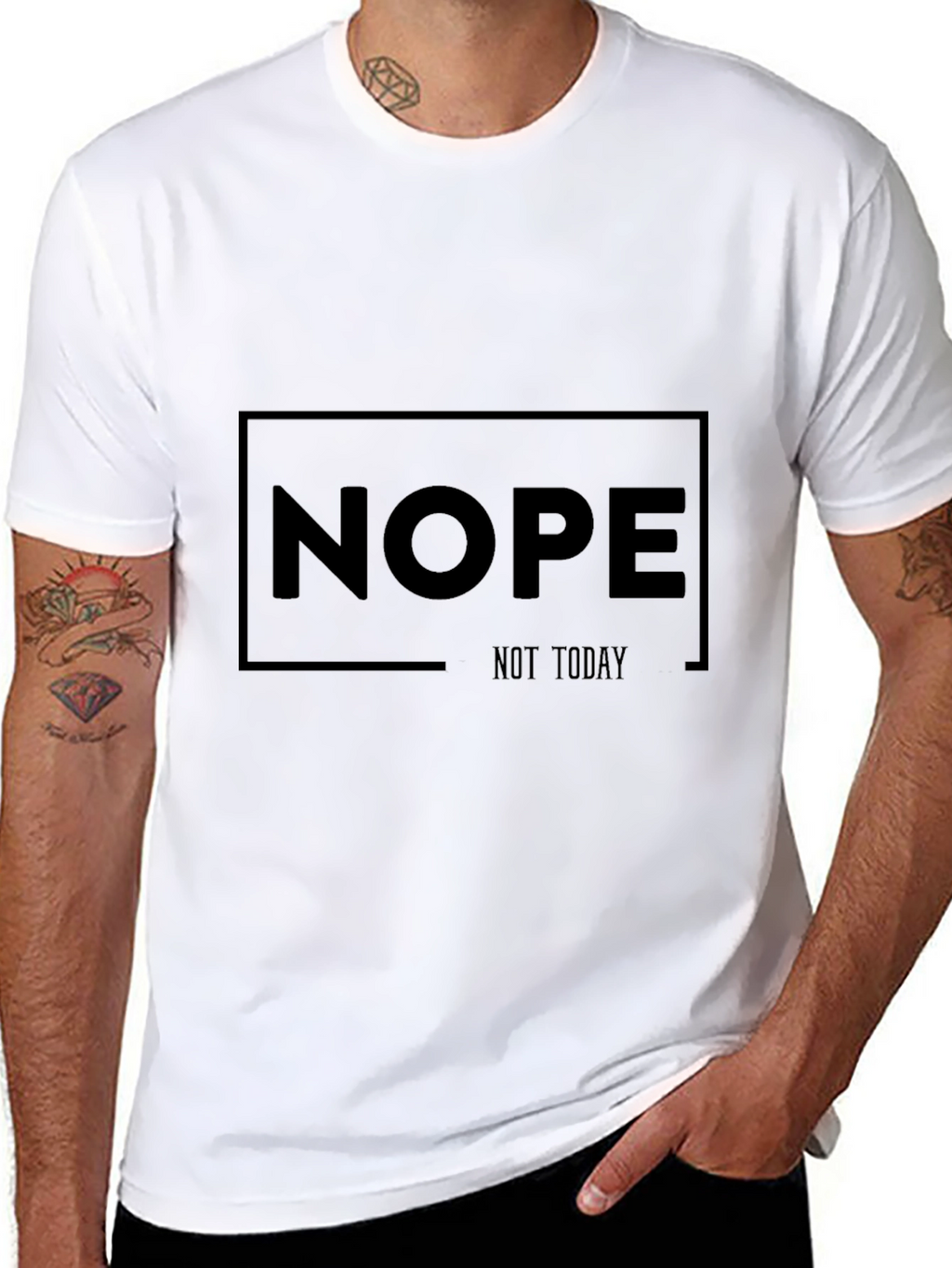 Nope Not Today Black T-Shirt