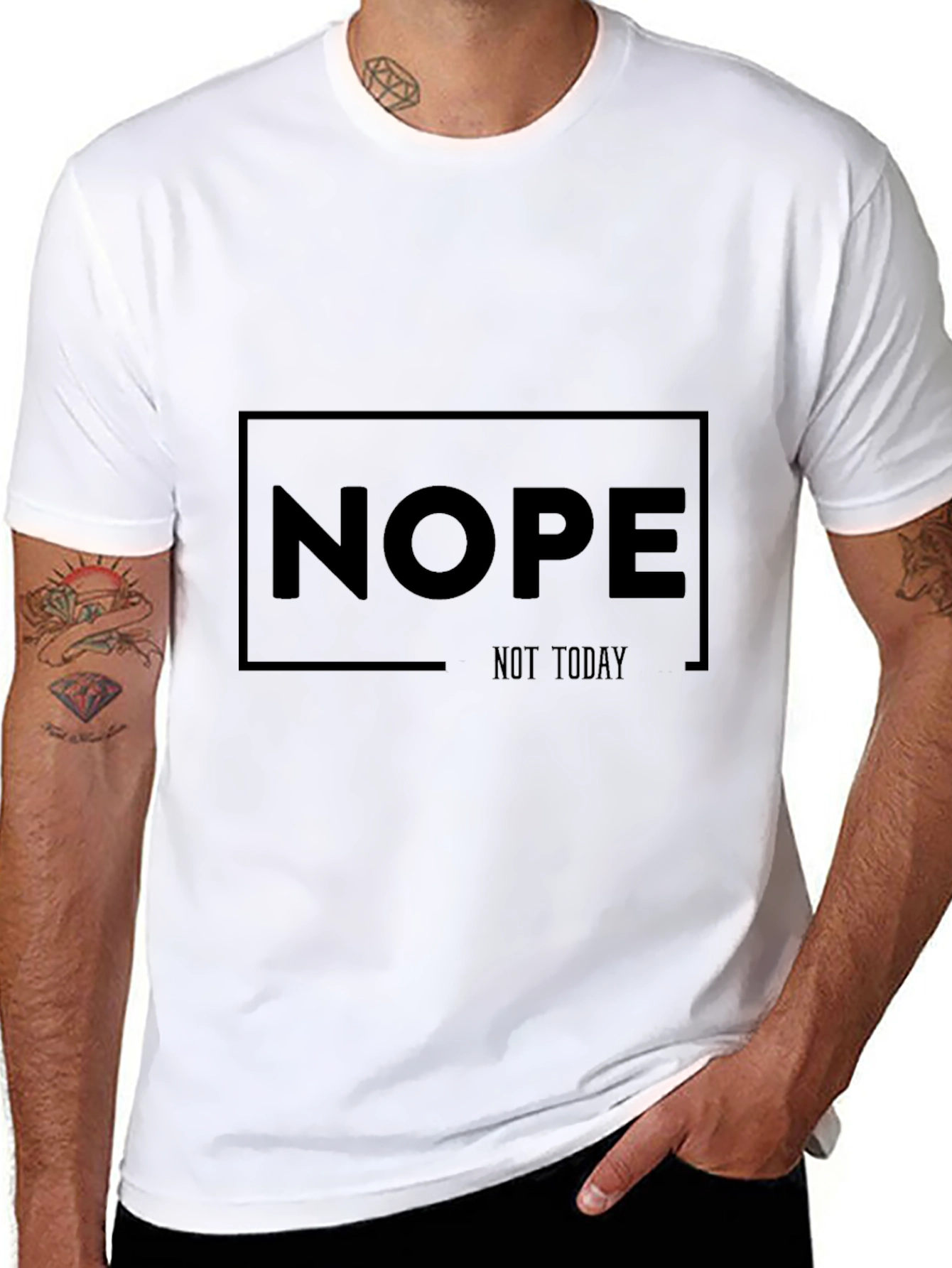 Nope Not Today Black T-Shirt