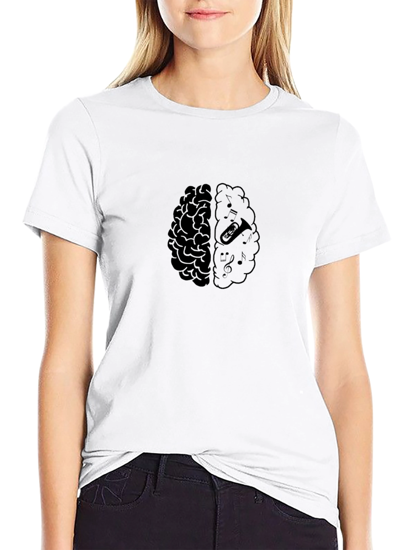 Brain Music T-Shirt - Artistic Design