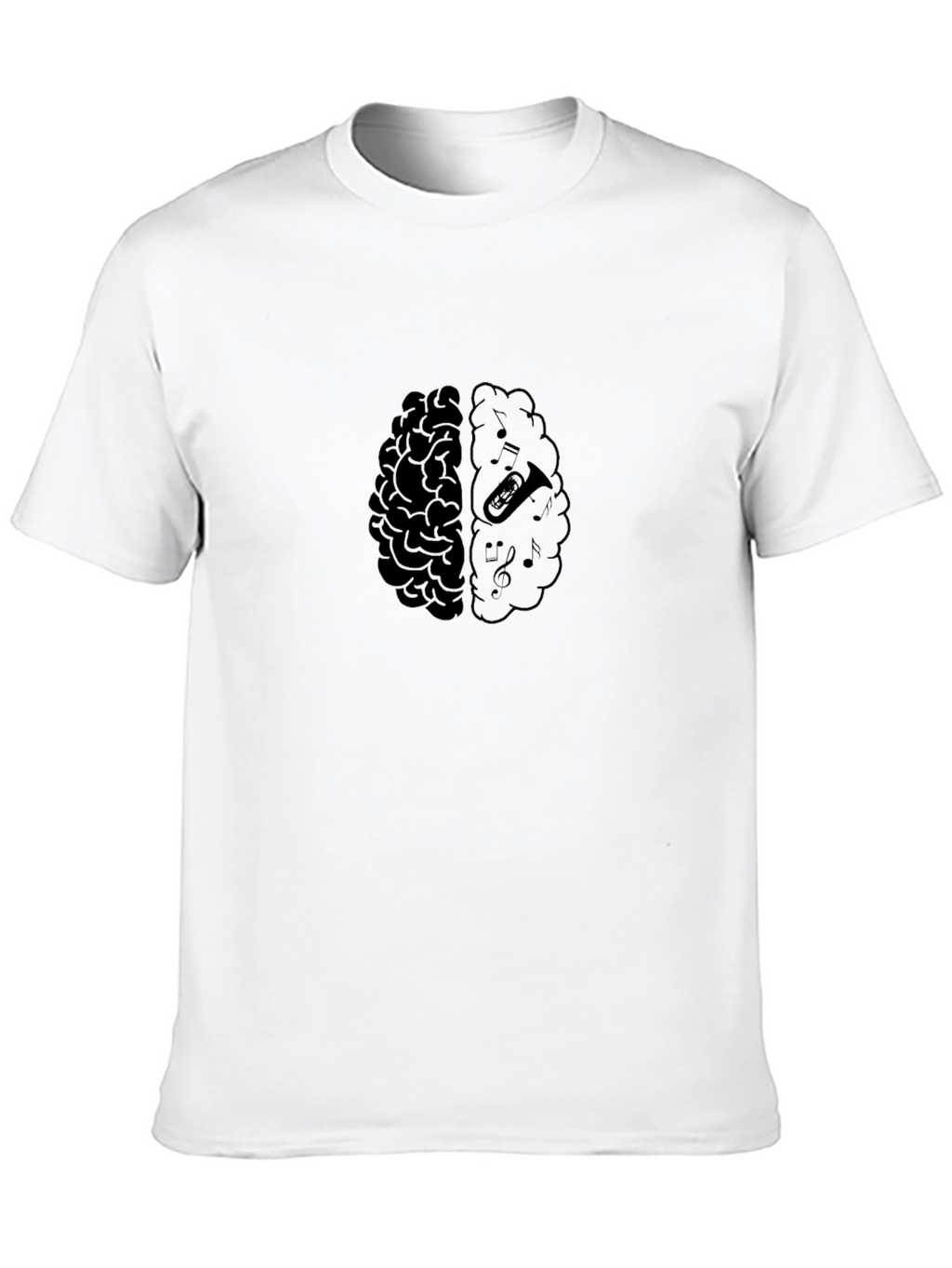Brain Music T-Shirt - Artistic Design