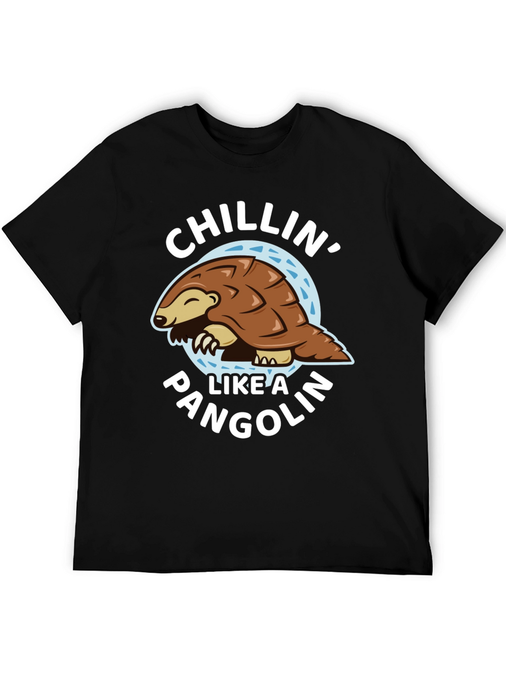 Chillin Like a Pangolin Black T-Shirt