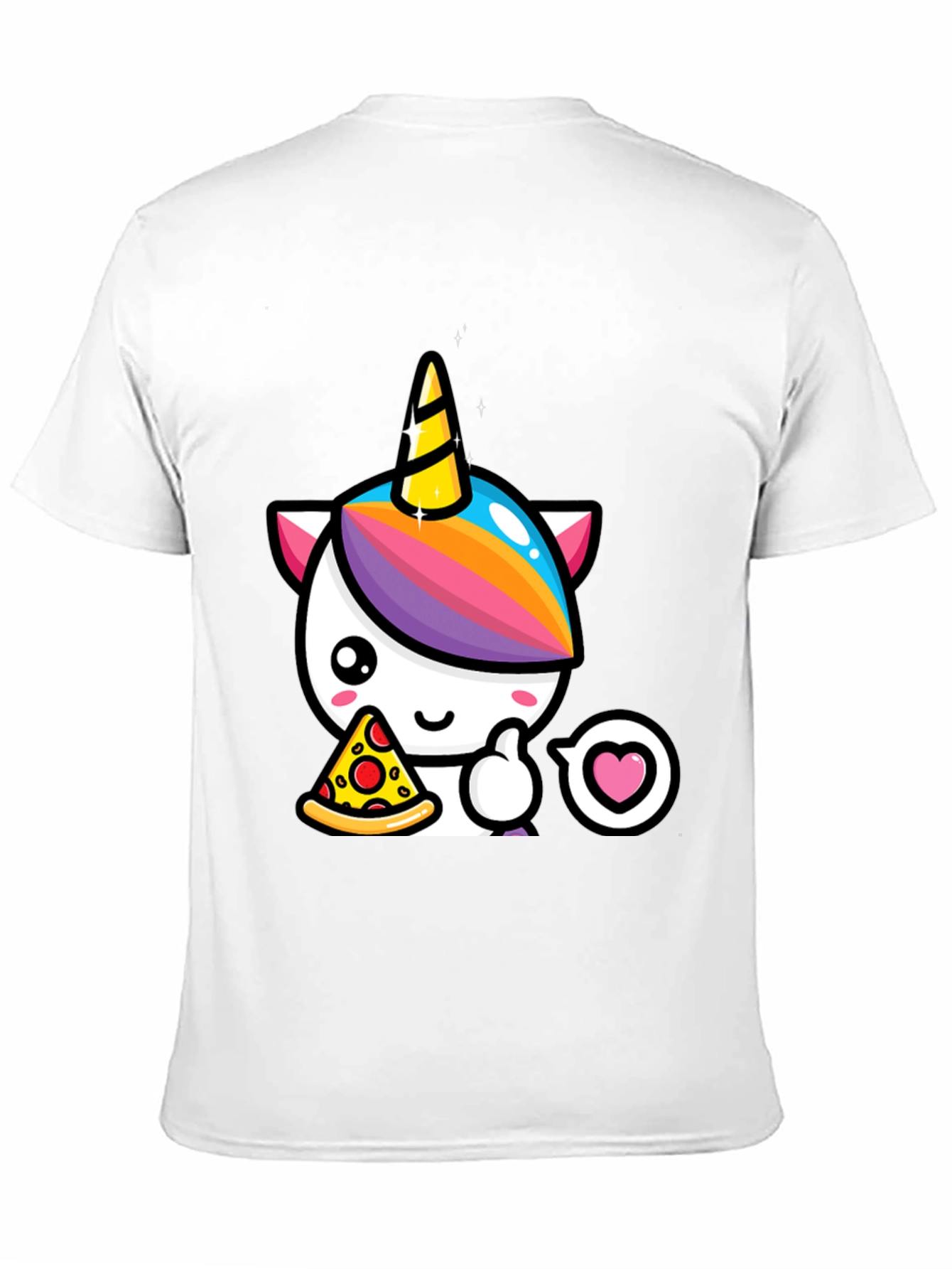 Unicorn Pizza Lover Black T-Shirt