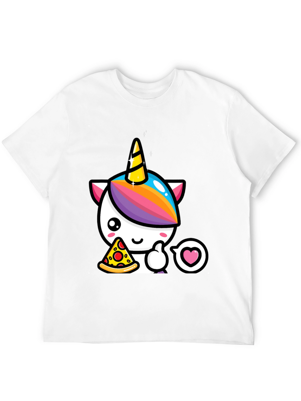 Unicorn Pizza Lover Black T-Shirt