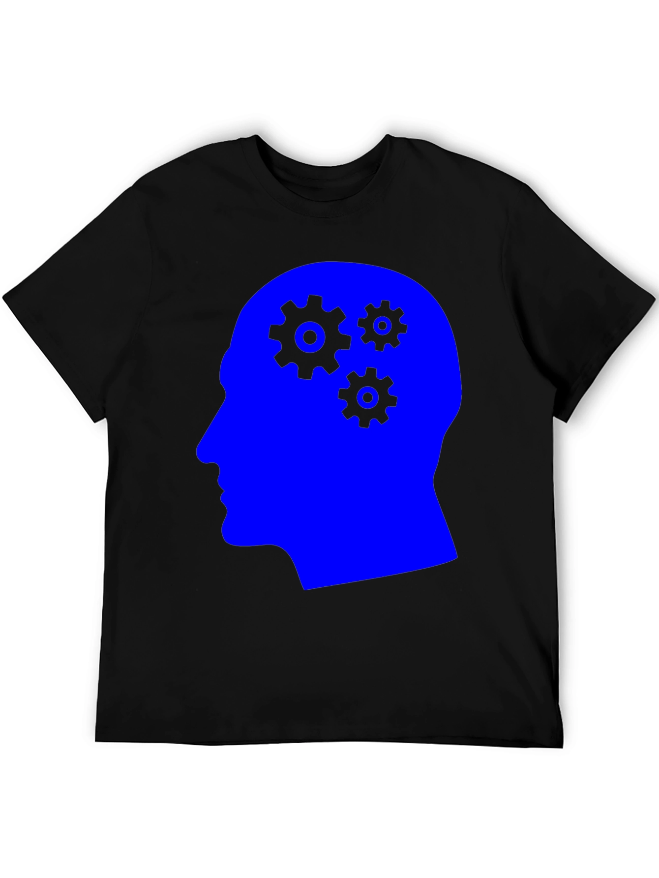 Thinking Gears Graphic Tee - Black Cotton T-Shirt