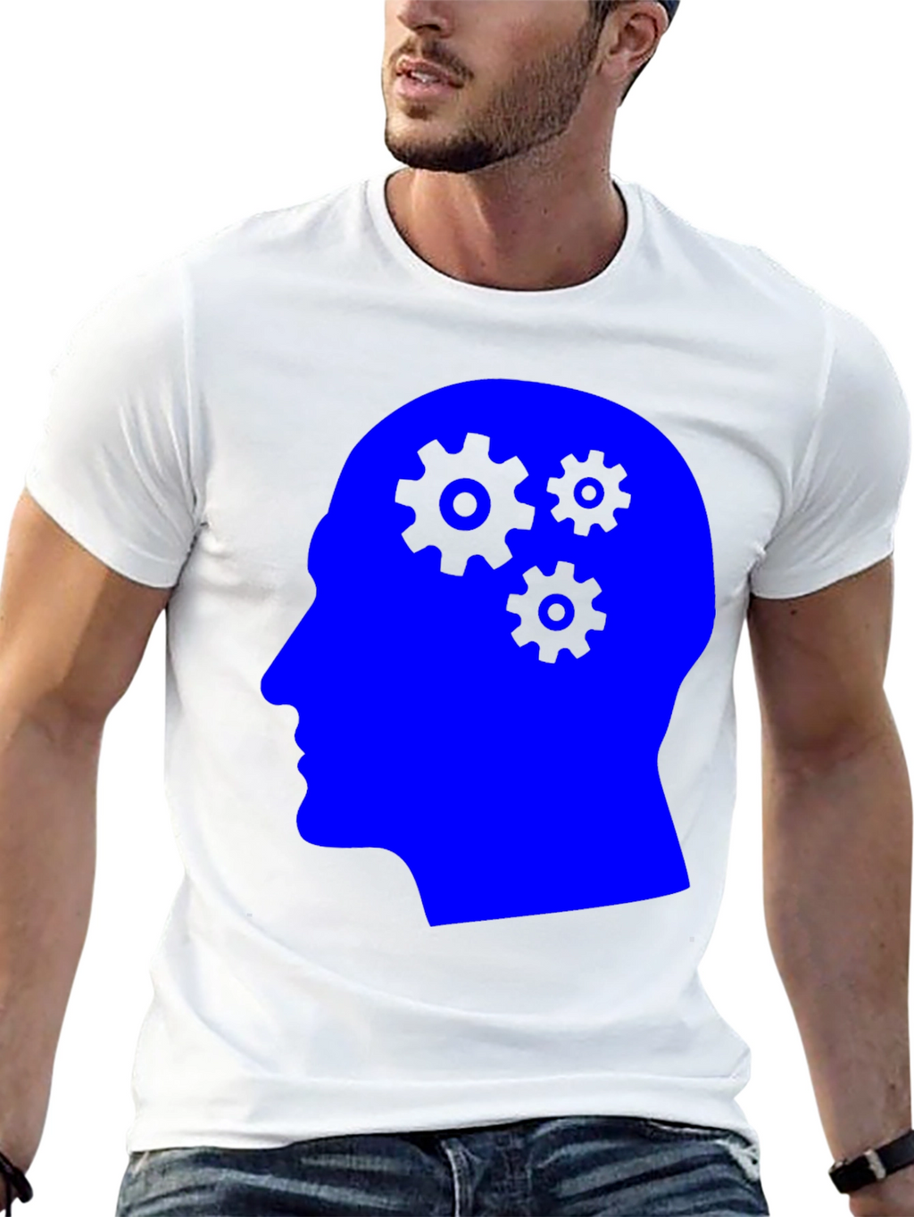 Thinking Gears Graphic Tee - Black Cotton T-Shirt