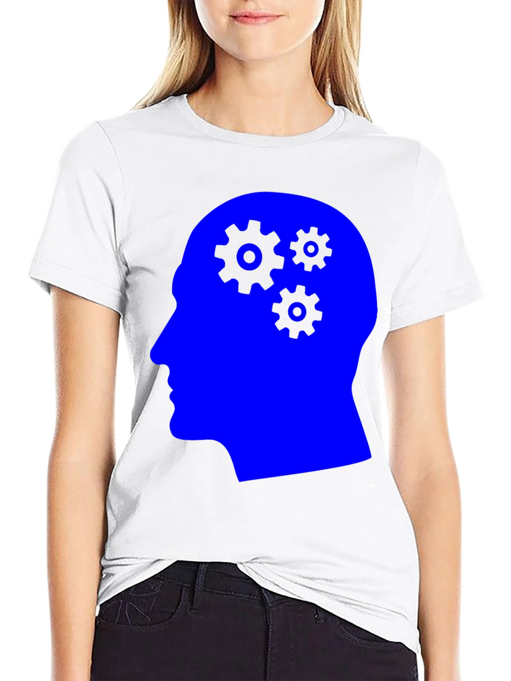 Thinking Gears Graphic Tee - Black Cotton T-Shirt