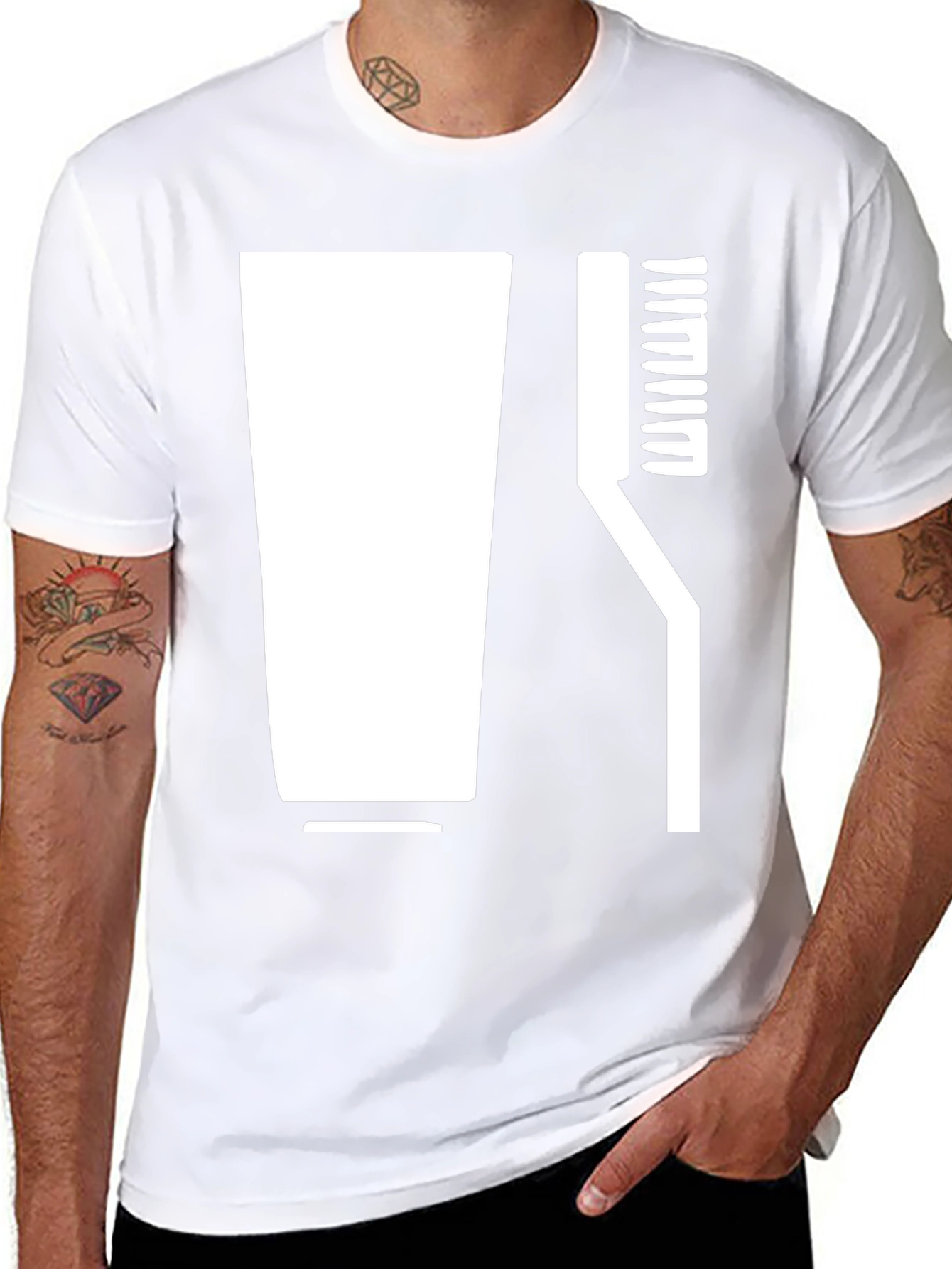 Stylized Toothbrush & Paste Graphic Tee
