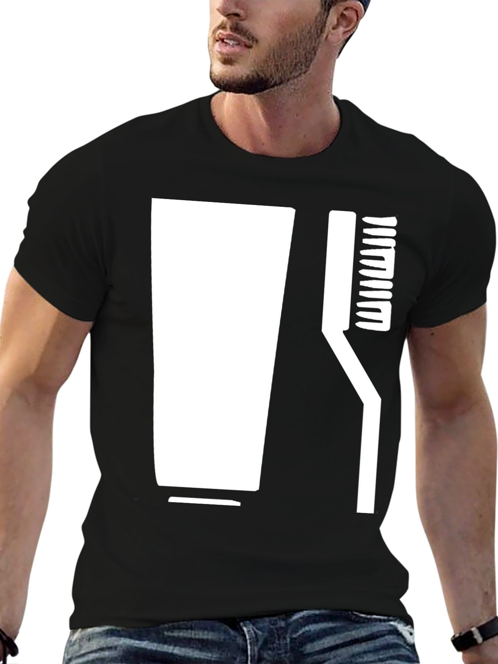 Stylized Toothbrush & Paste Graphic Tee