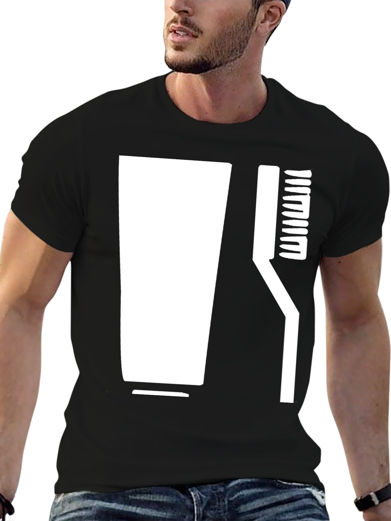 Stylized Toothbrush & Paste Graphic Tee