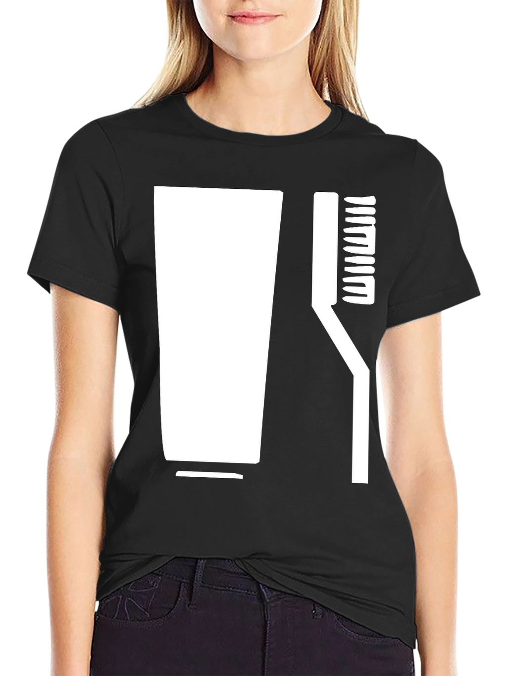 Stylized Toothbrush & Paste Graphic Tee