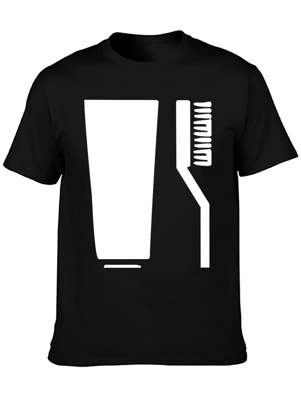 Stylized Toothbrush & Paste Graphic Tee