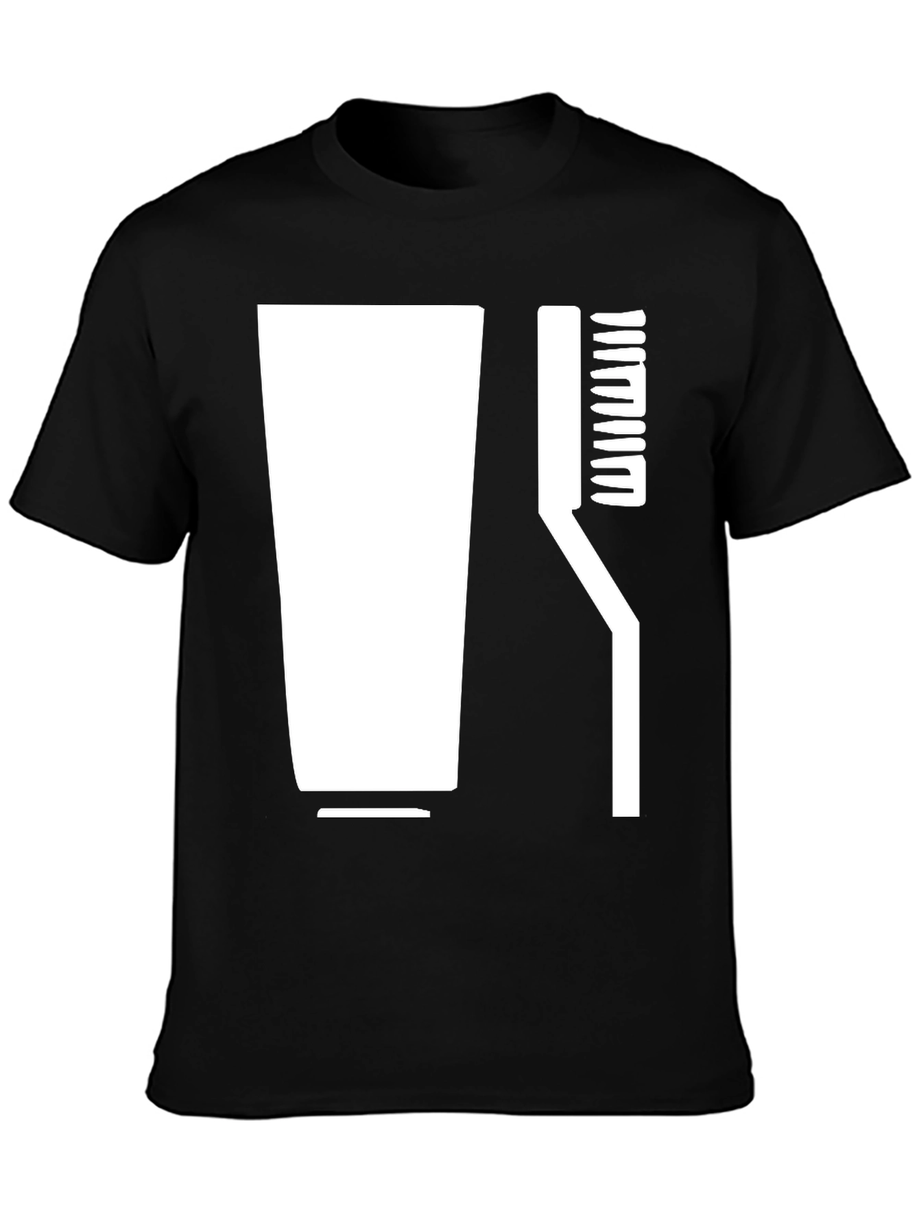 Stylized Toothbrush & Paste Graphic Tee