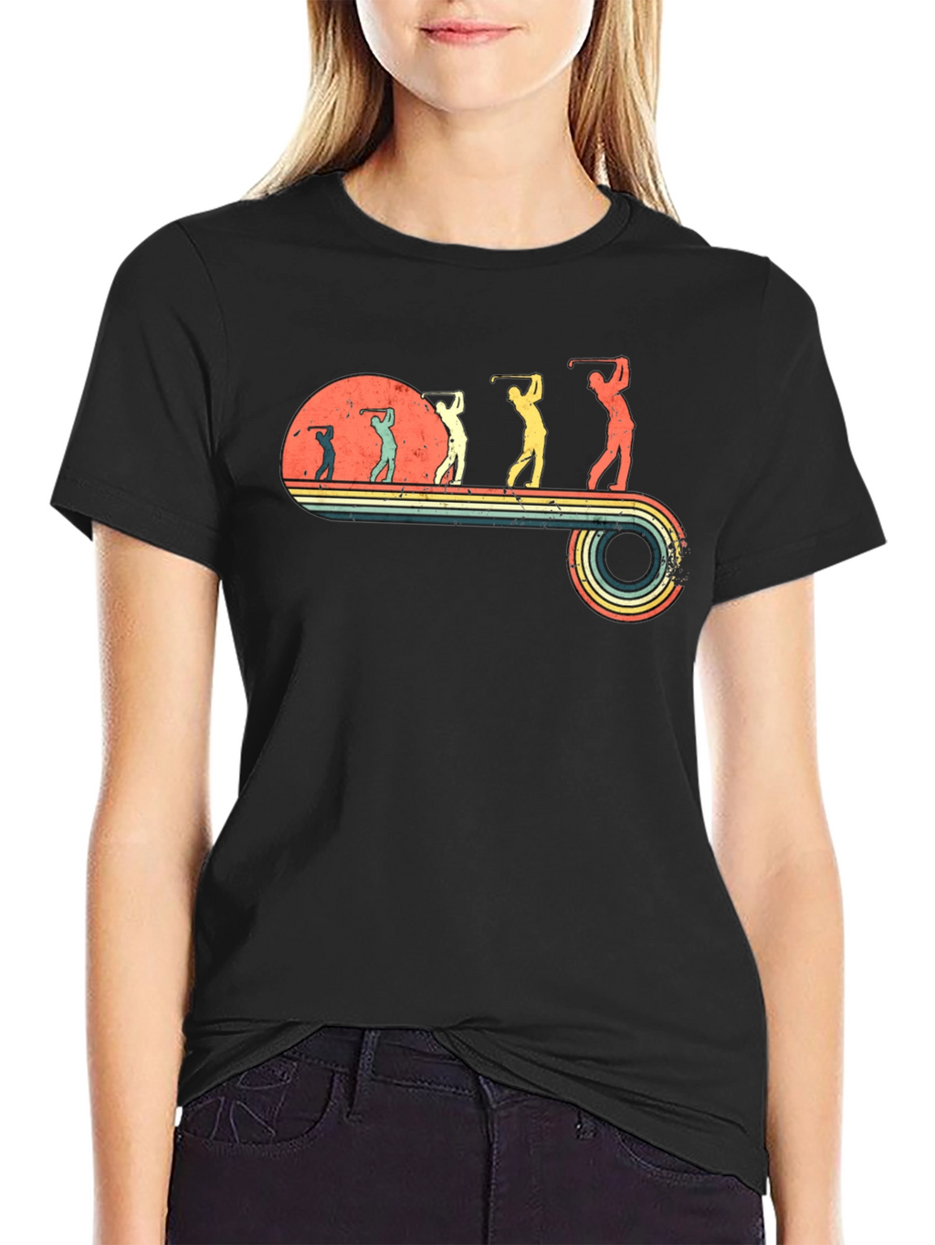 Retro Golf Evolution Tee - Black