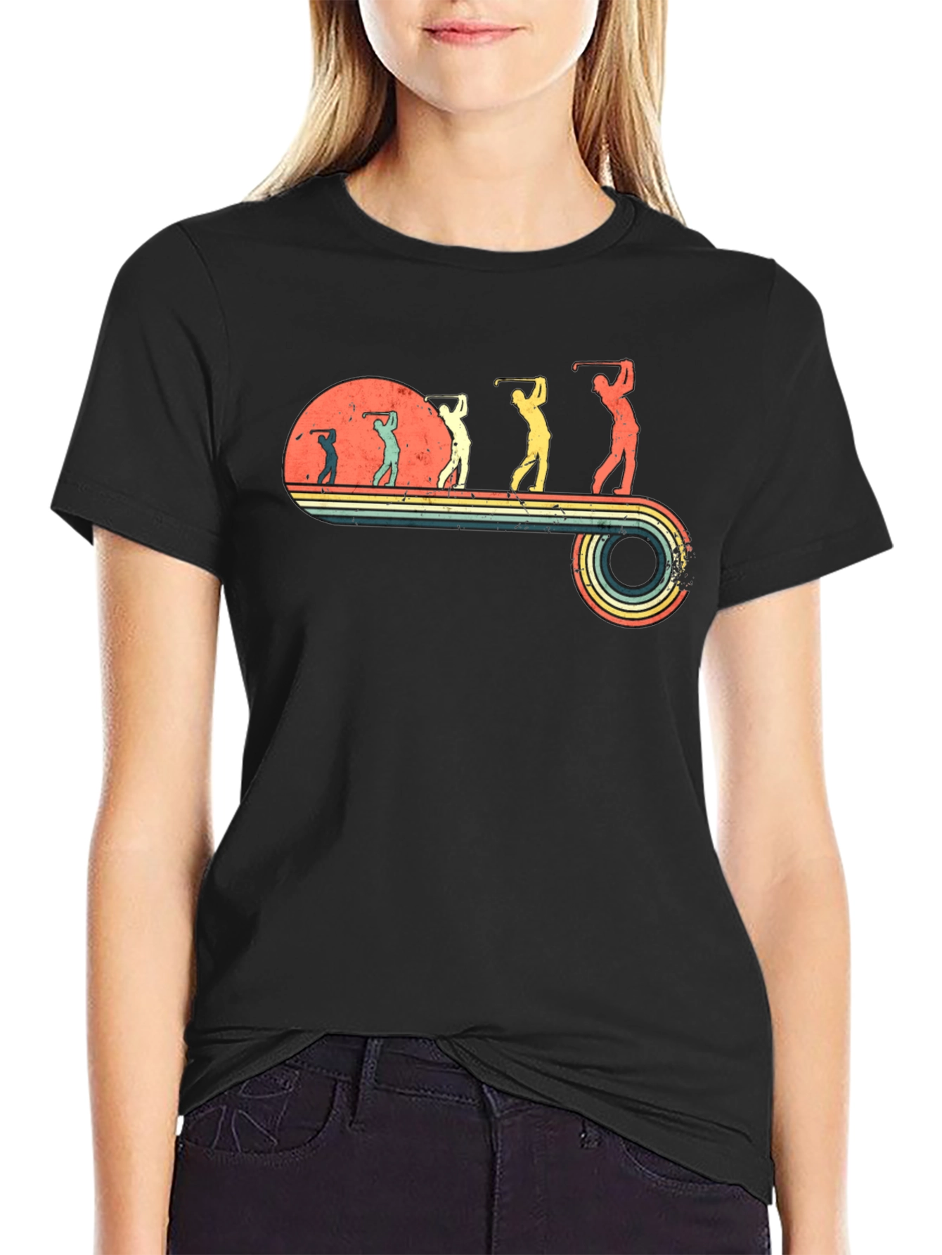 Retro Golf Evolution Tee - Black