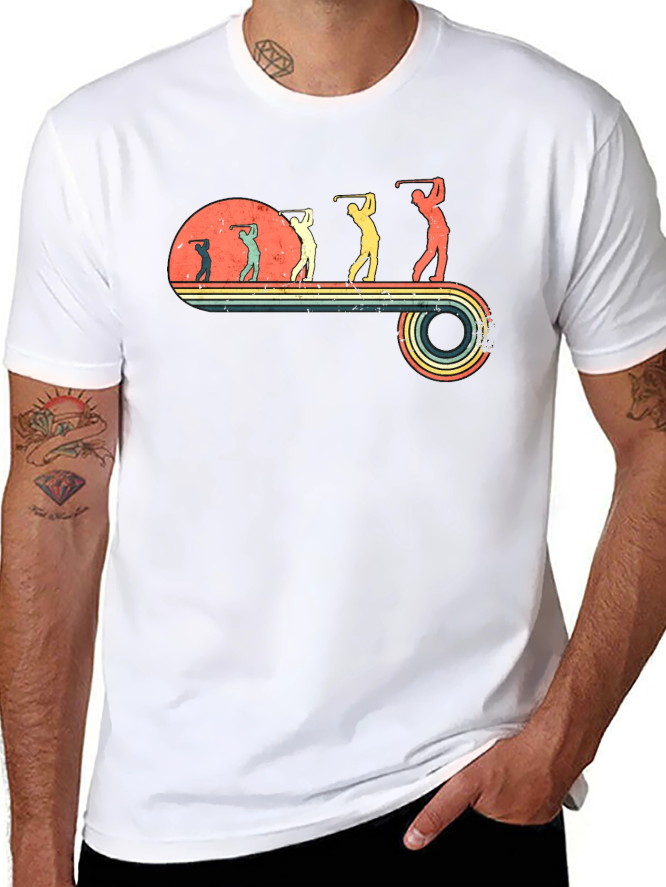 Retro Golf Evolution Tee - Black