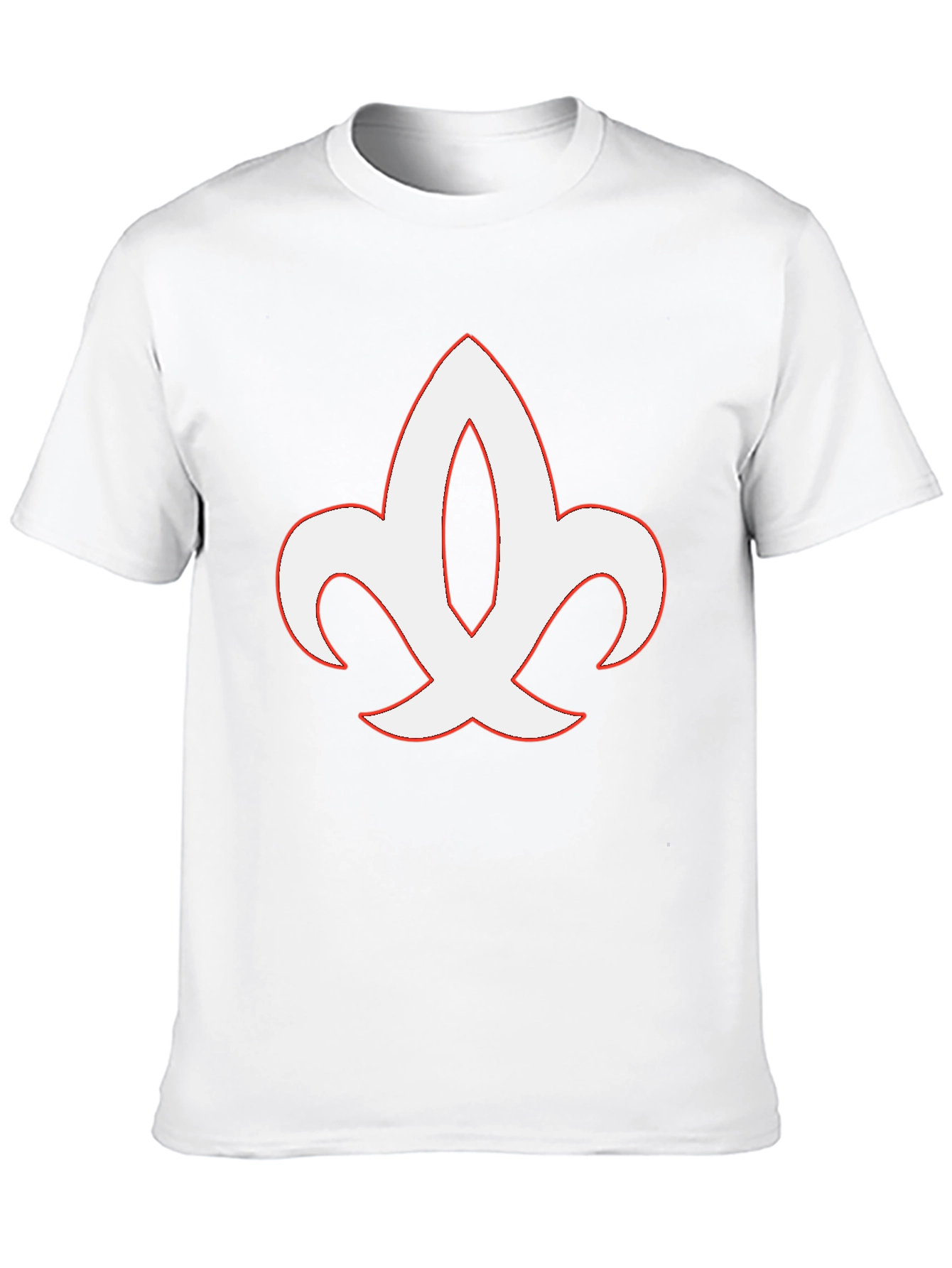 Black T-Shirt with Fleur-de-lis Graphic