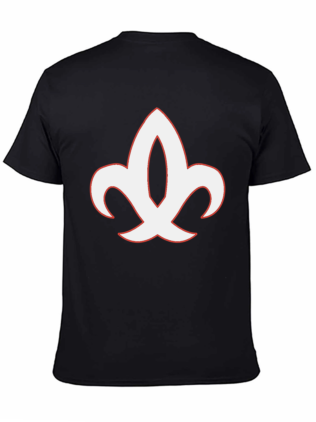 Black T-Shirt with Fleur-de-lis Graphic