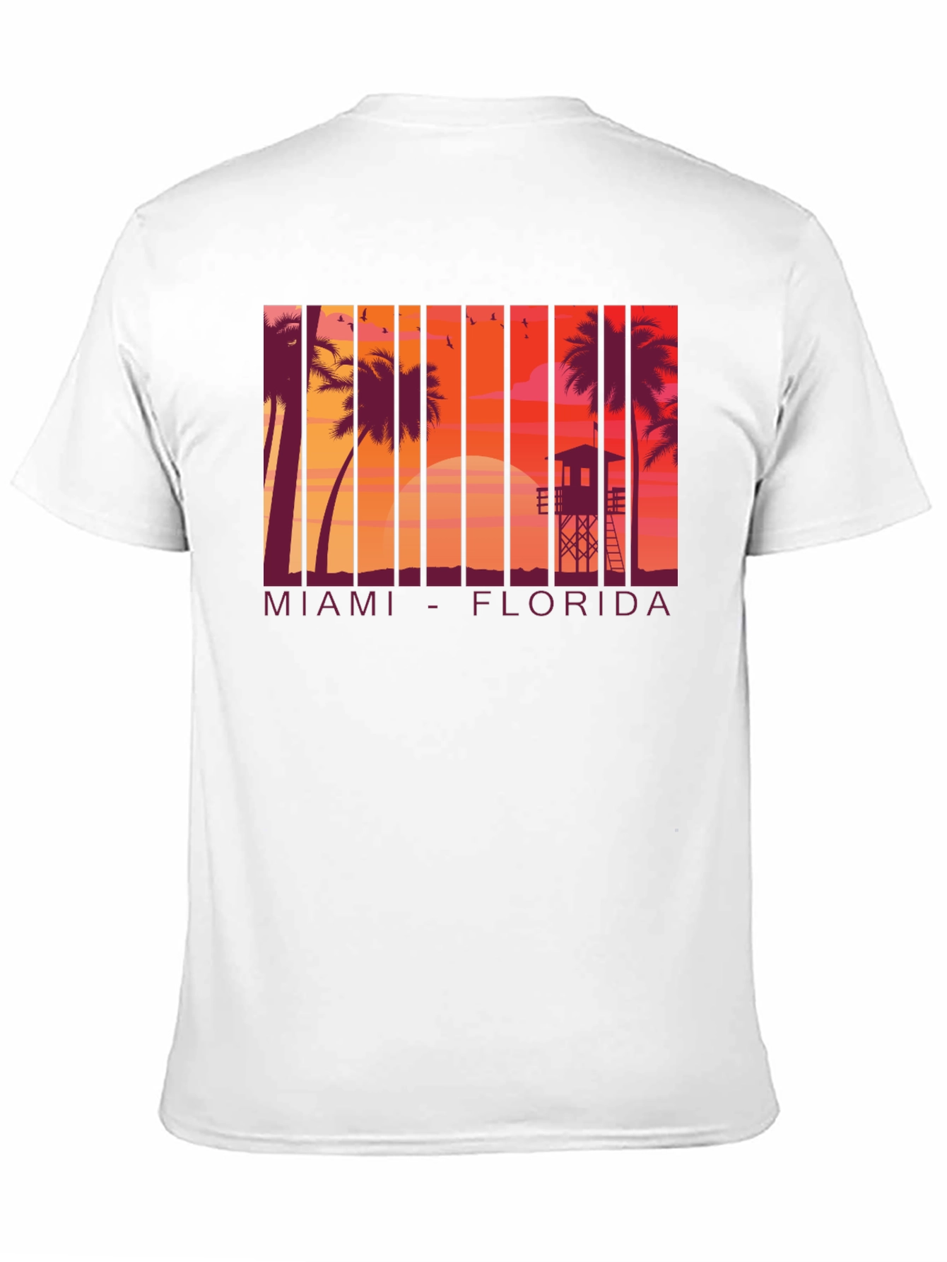 Miami Florida Sunset Graphic T-Shirt