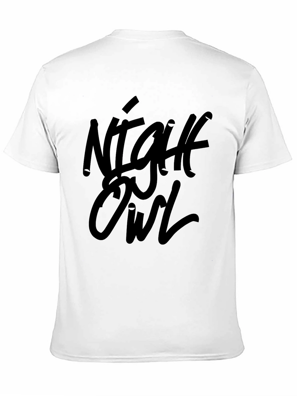 Night Owl Black Graphic Tee Casual Wear