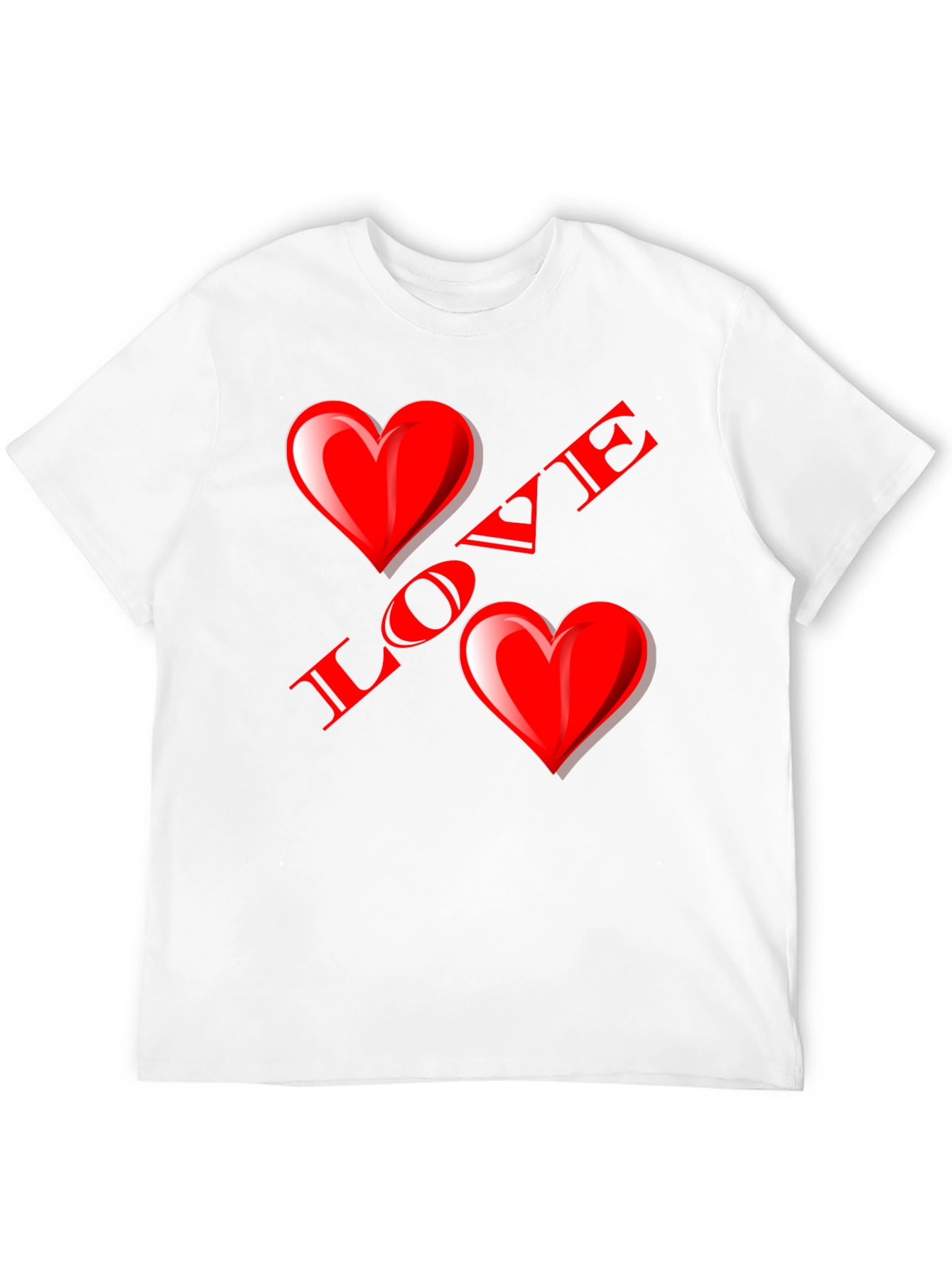 Love Heart Graphic Black T-Shirt