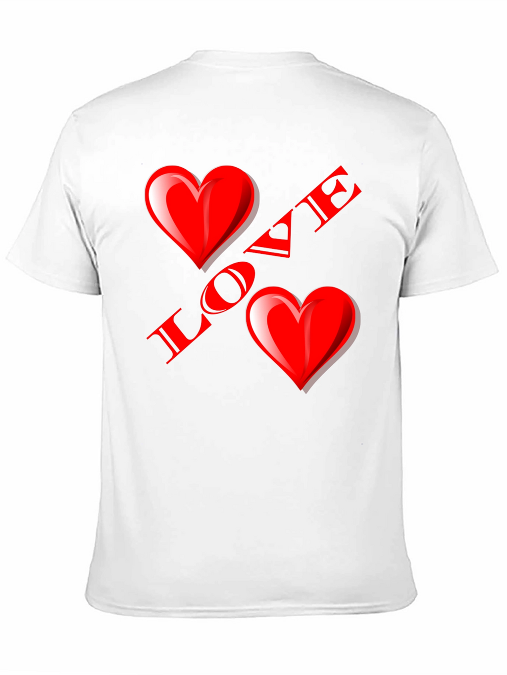 Love Heart Graphic Black T-Shirt