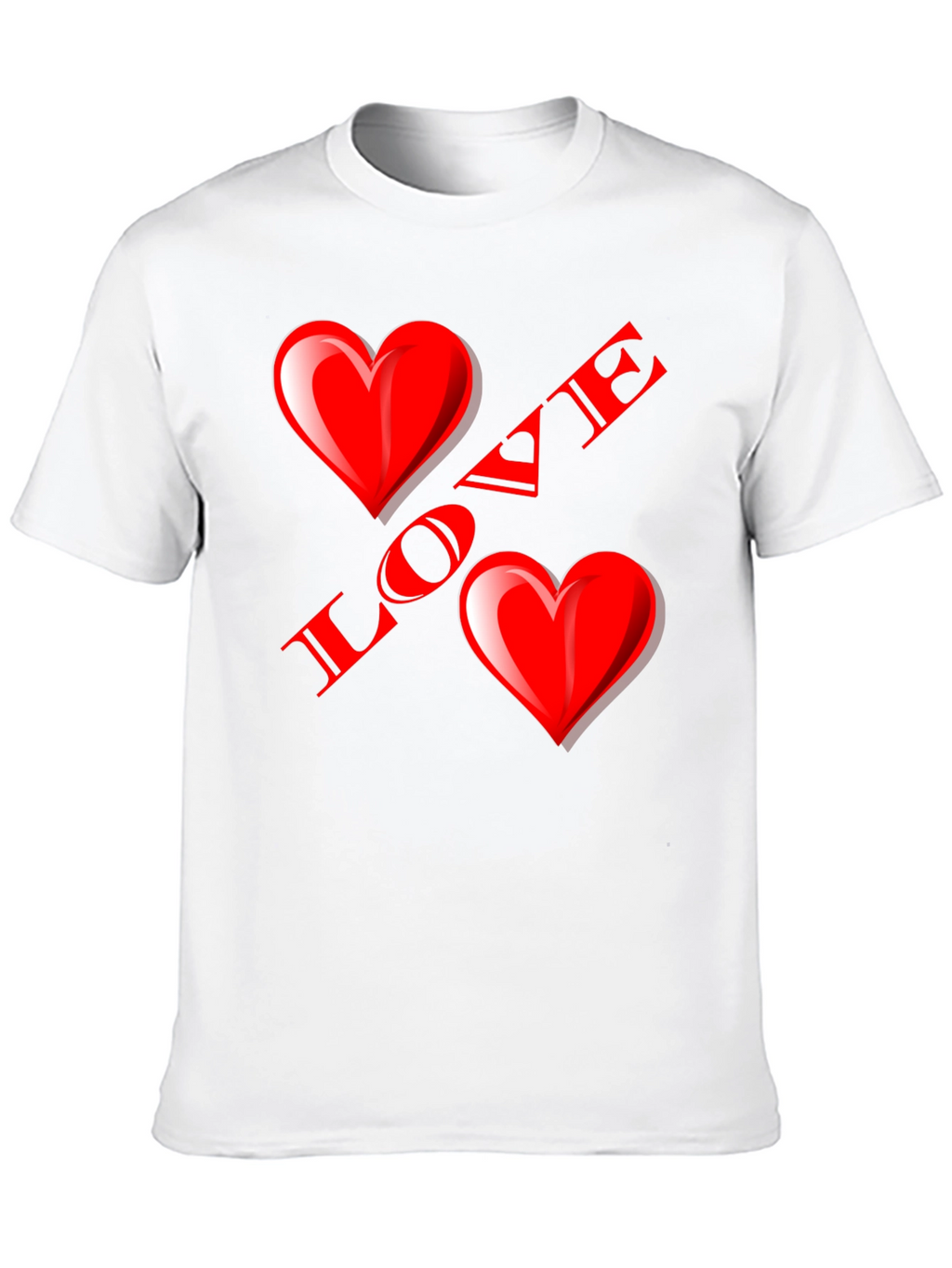 Love Heart Graphic Black T-Shirt
